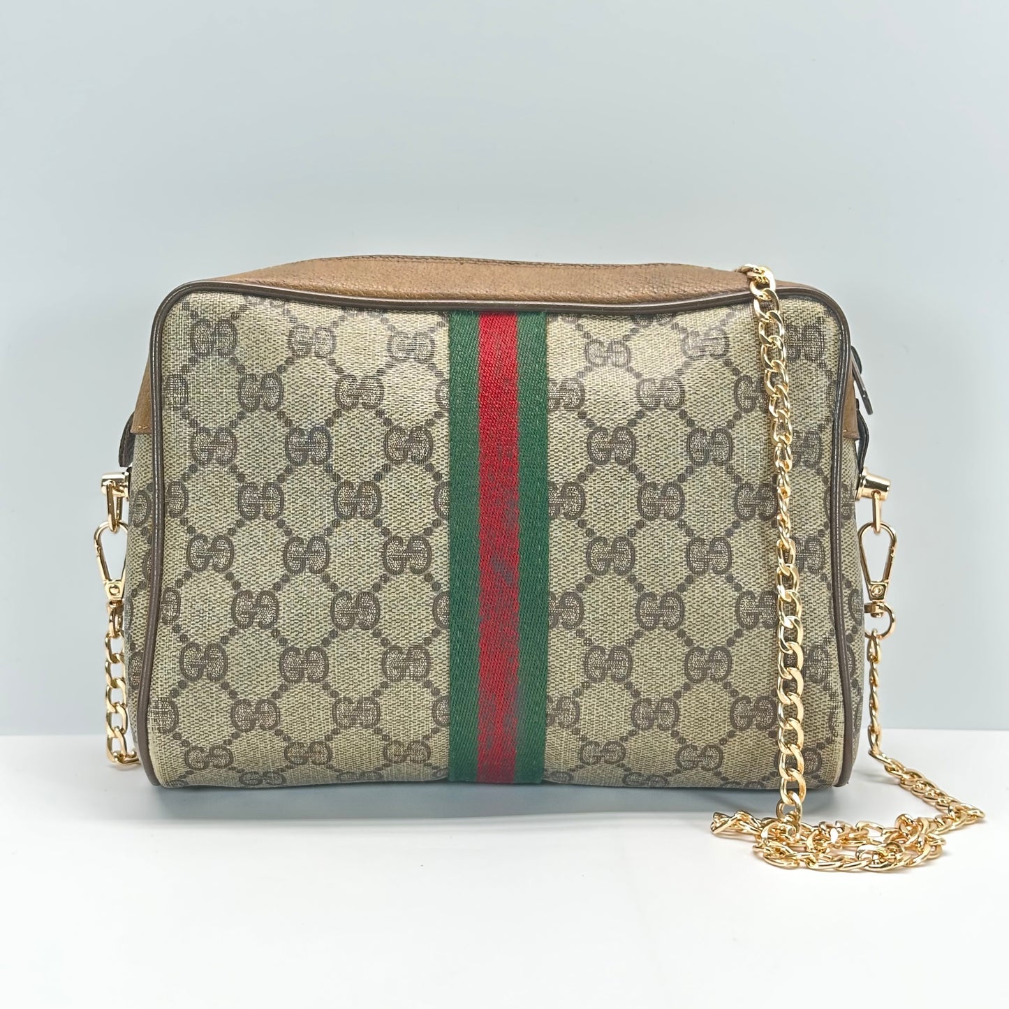 Authentic GUCCI Canvas Supreme Zipper Crossbody