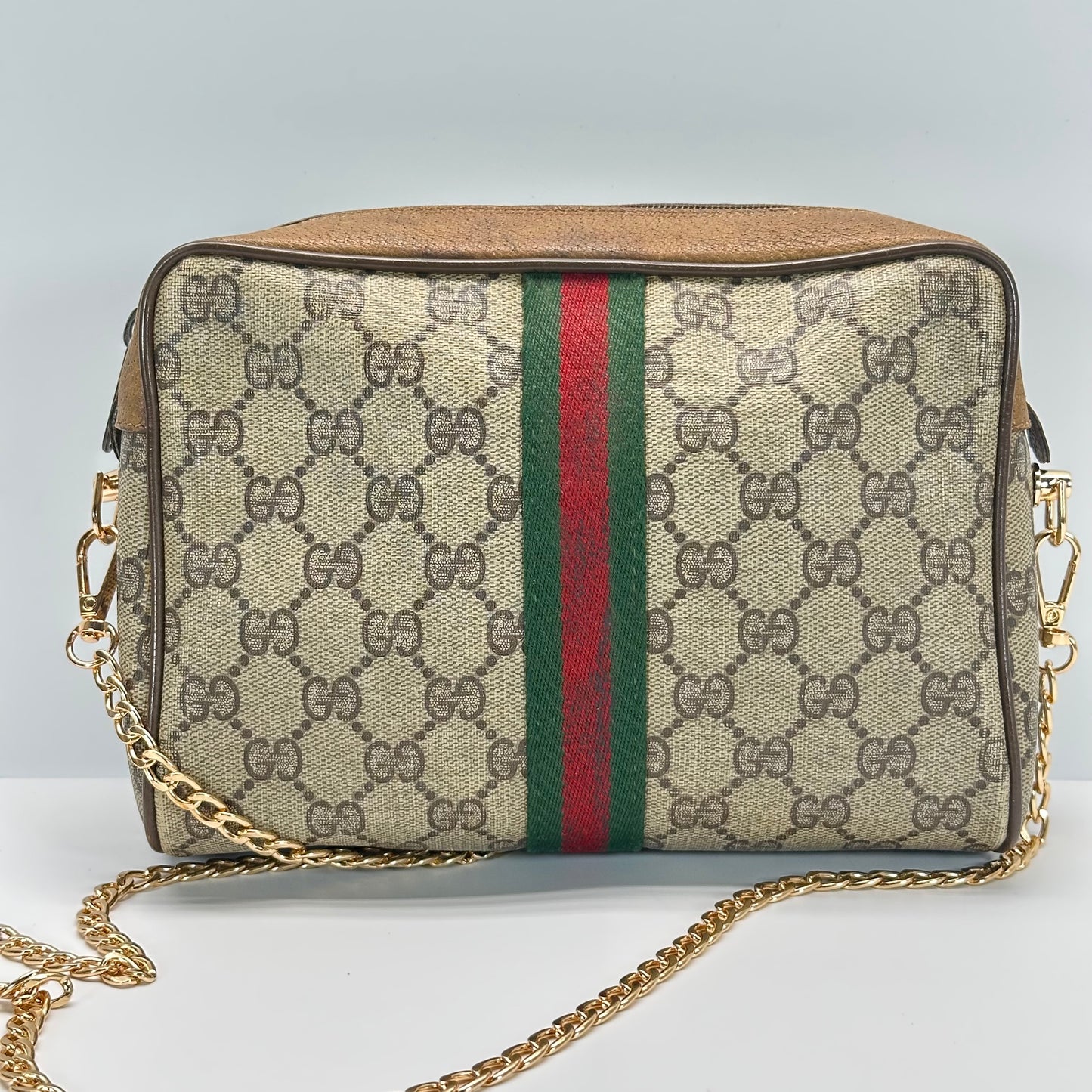 Authentic GUCCI Canvas Supreme Zipper Crossbody
