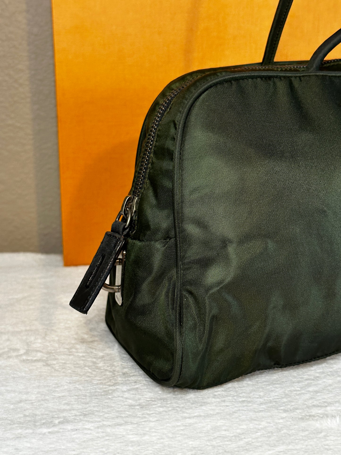 Authentic PRADA Dark Green Nylon Handbag