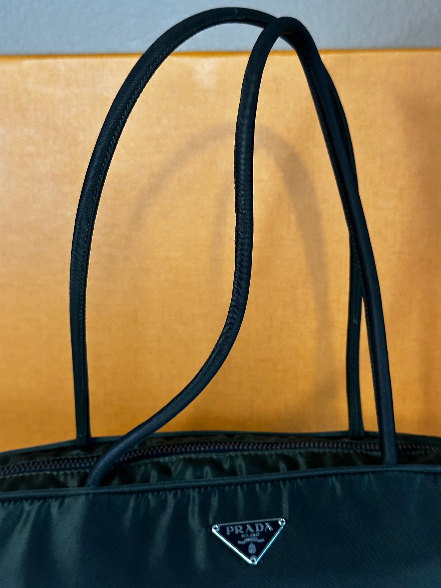 Authentic PRADA Dark Green Nylon Handbag