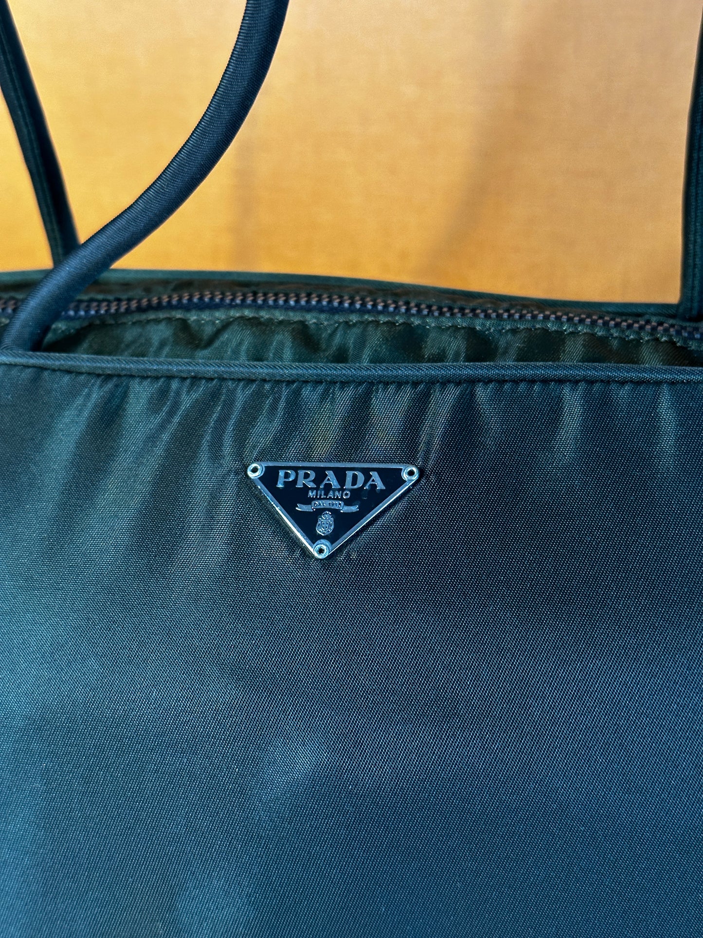 Authentic PRADA Dark Green Nylon Handbag