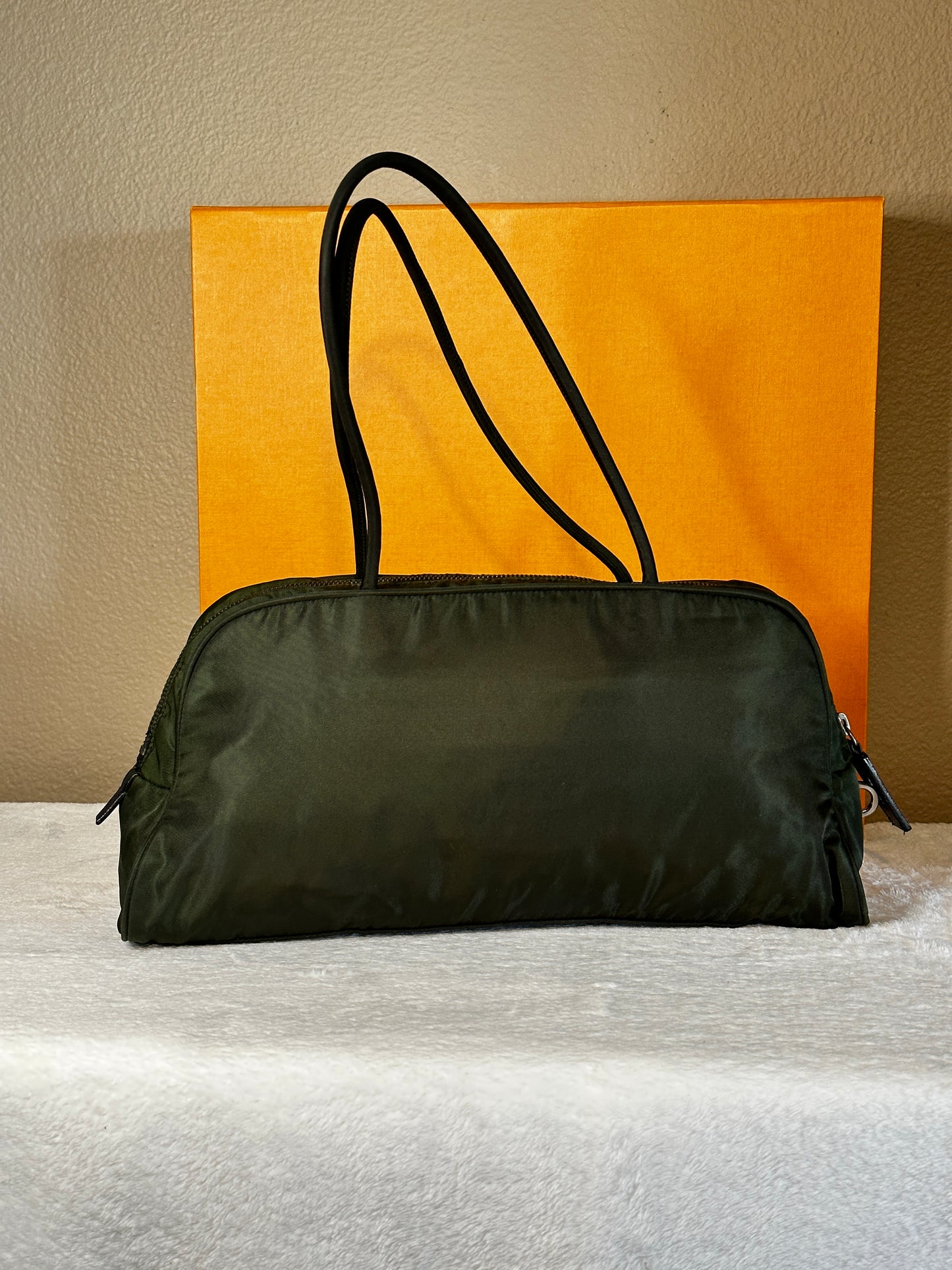 Authentic PRADA Dark Green Nylon Handbag