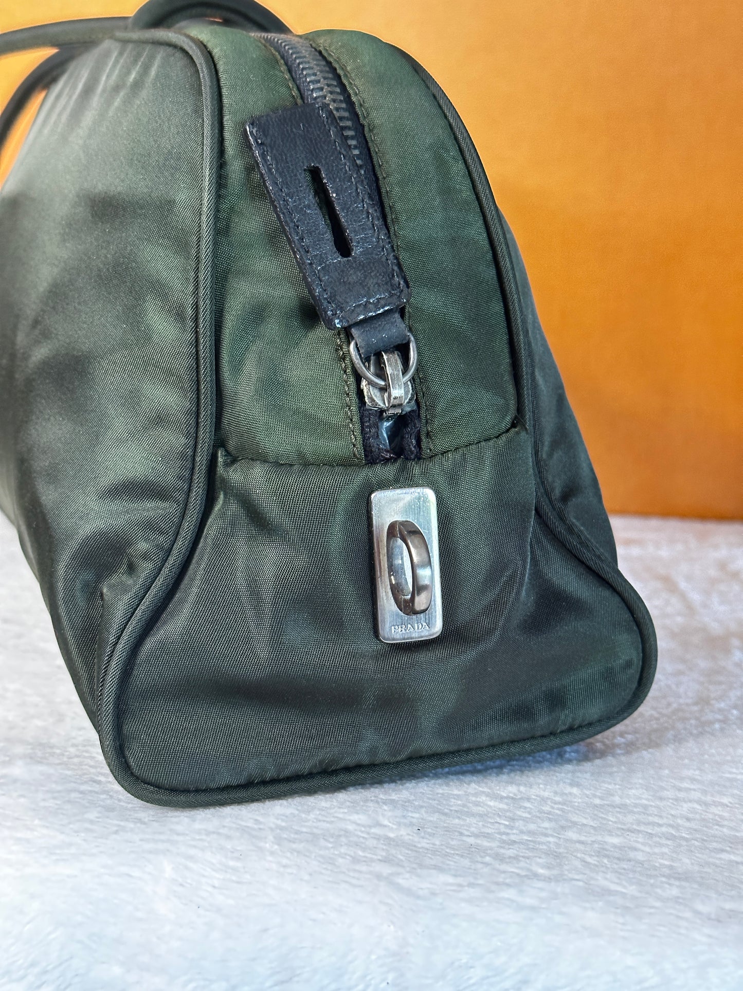 Authentic PRADA Dark Green Nylon Handbag