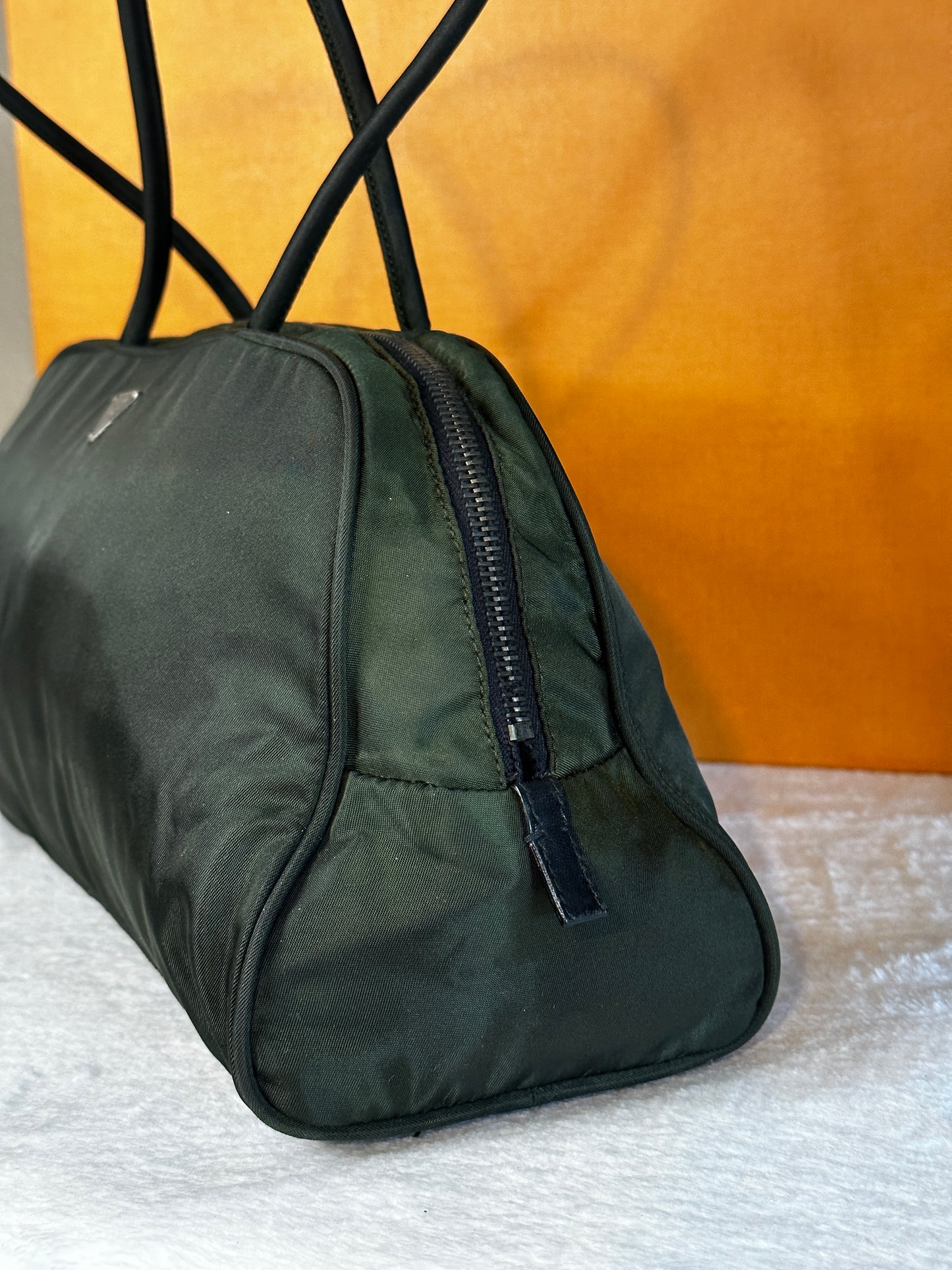 Authentic PRADA Dark Green Nylon Handbag