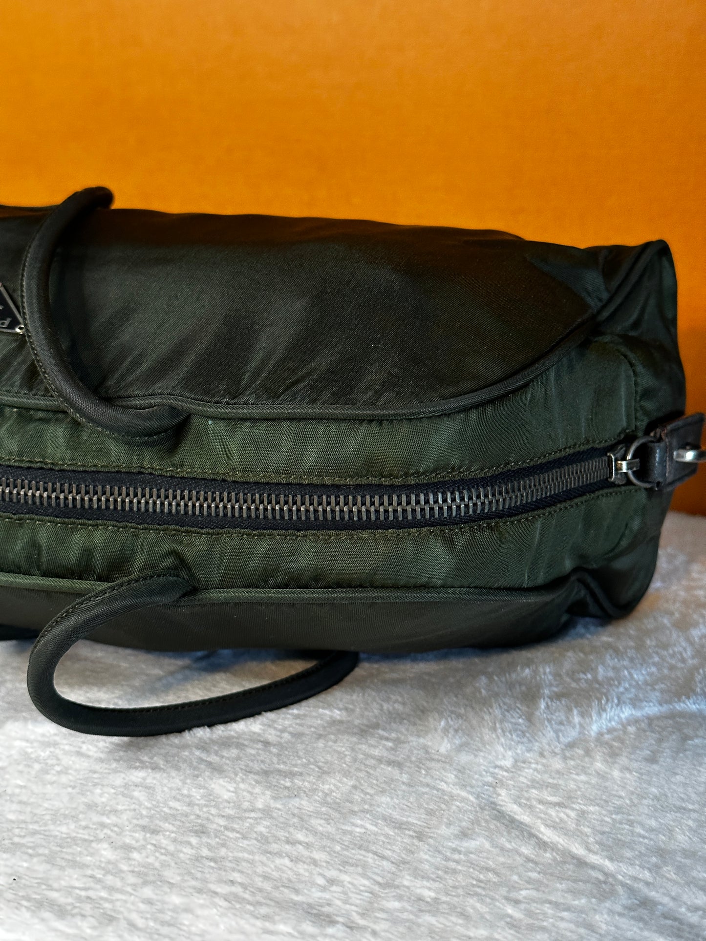 Authentic PRADA Dark Green Nylon Handbag