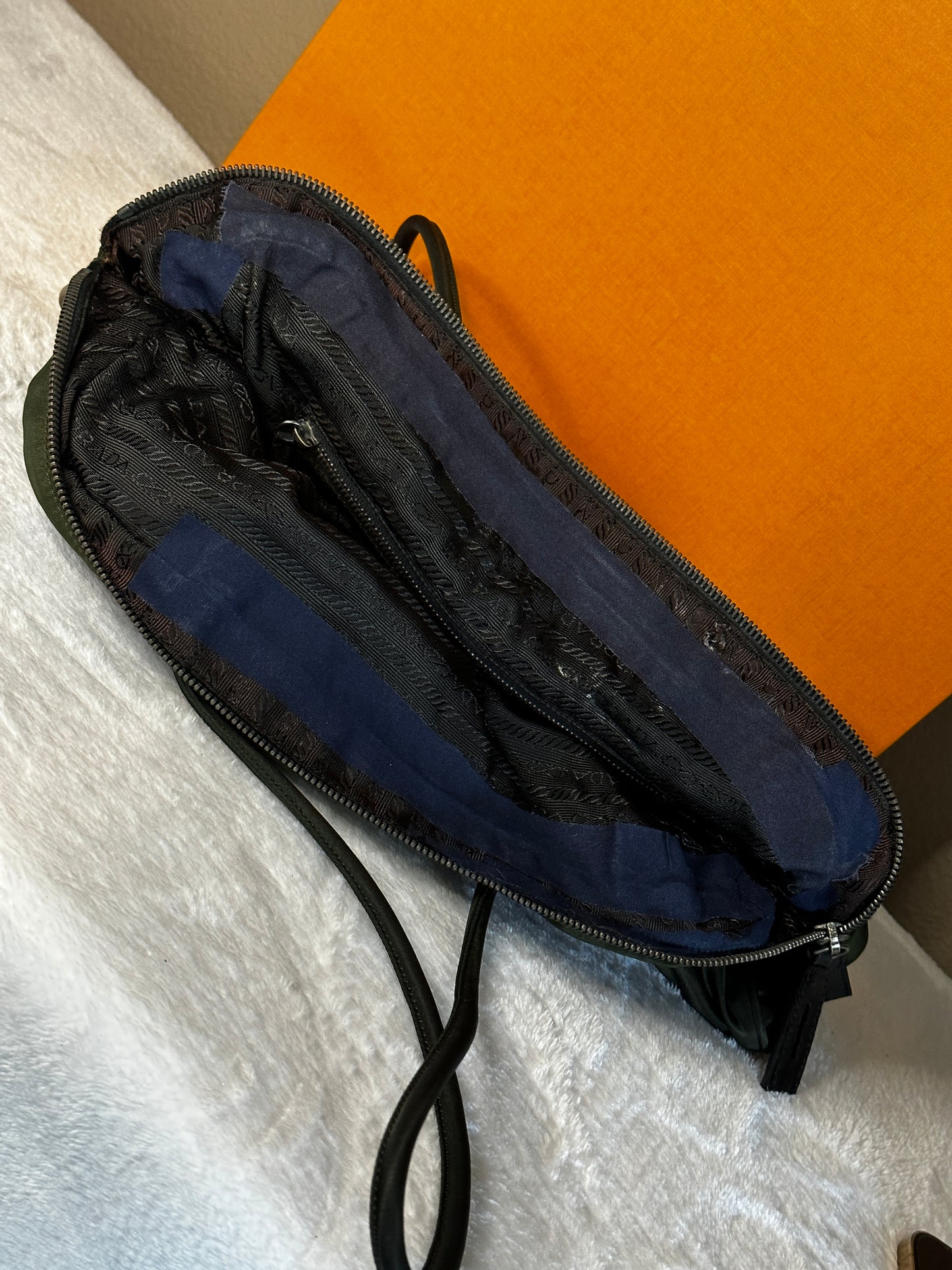 Authentic PRADA Dark Green Nylon Handbag