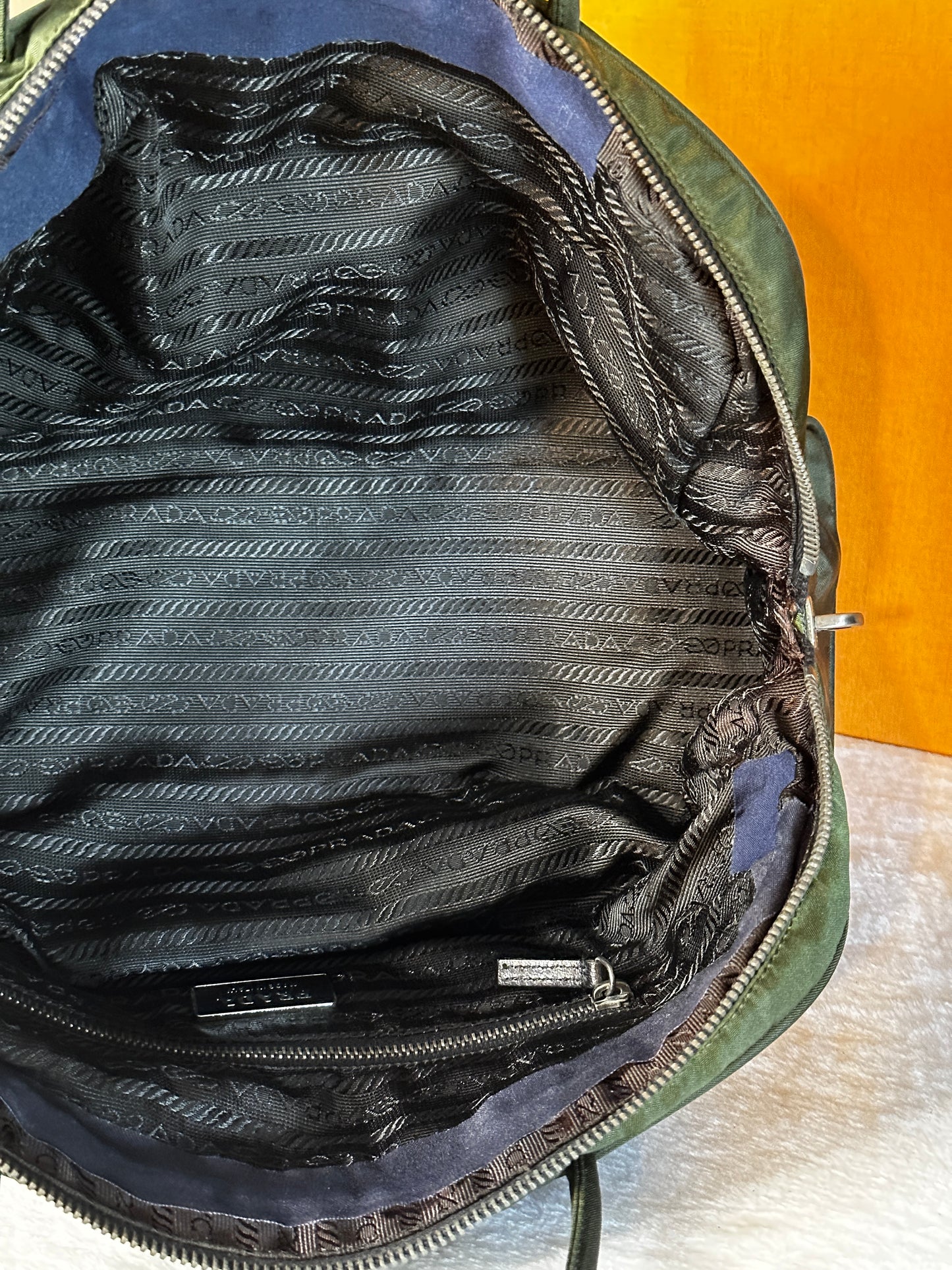 Authentic PRADA Dark Green Nylon Handbag
