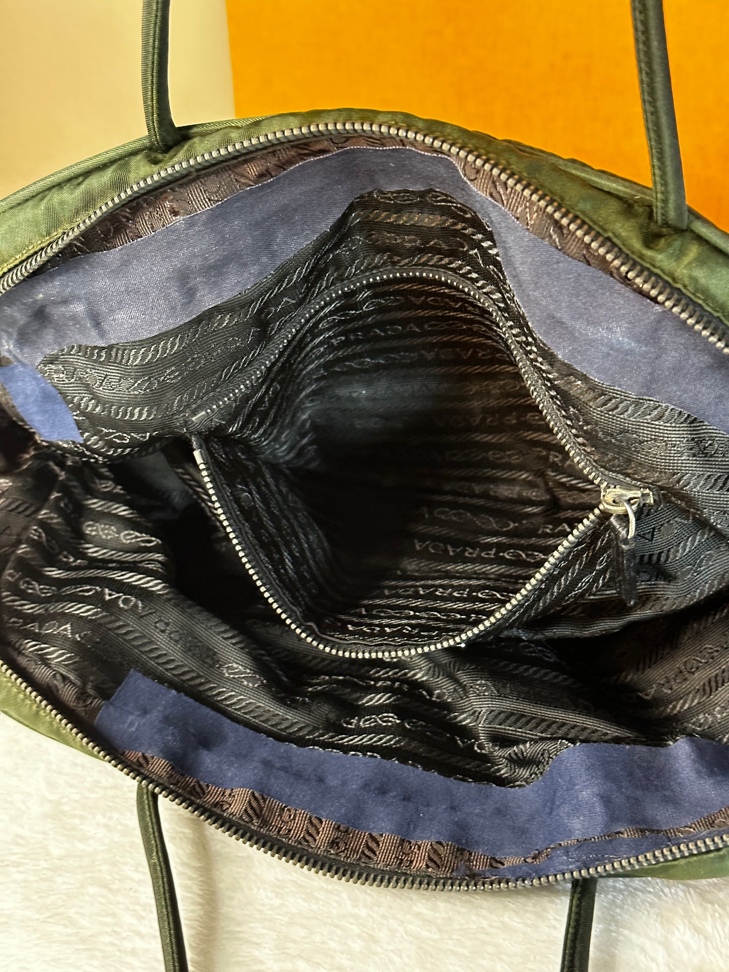 Authentic PRADA Dark Green Nylon Handbag