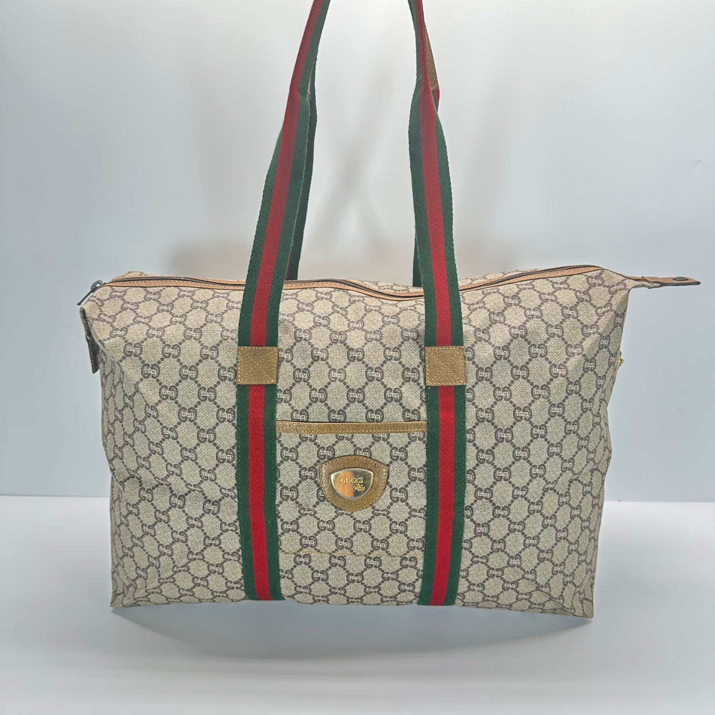 Authentic GUCCI GG Plus Jumbo Weekend Tote