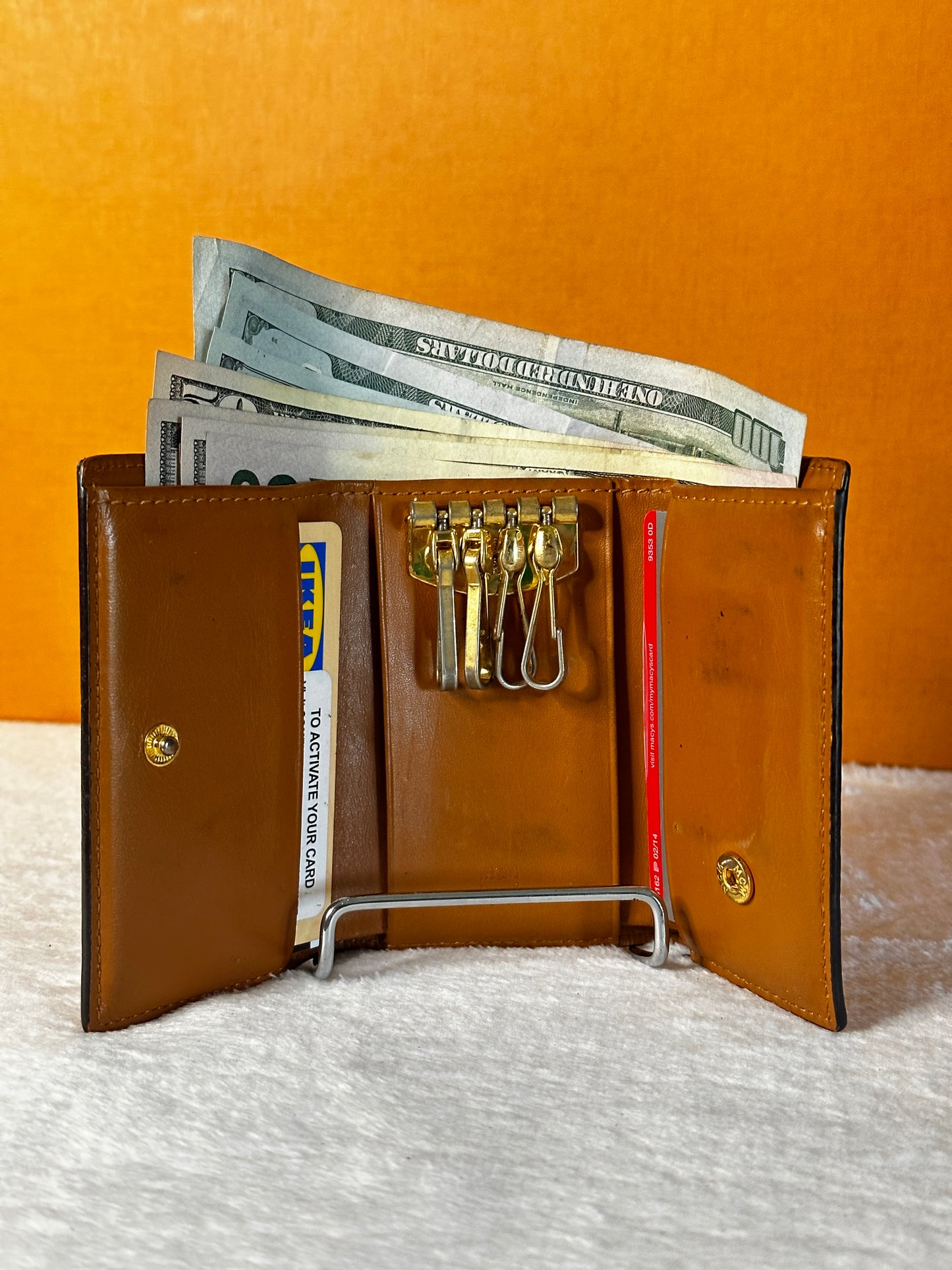 Authentic MCM 4 Key Ring Holder Wallet