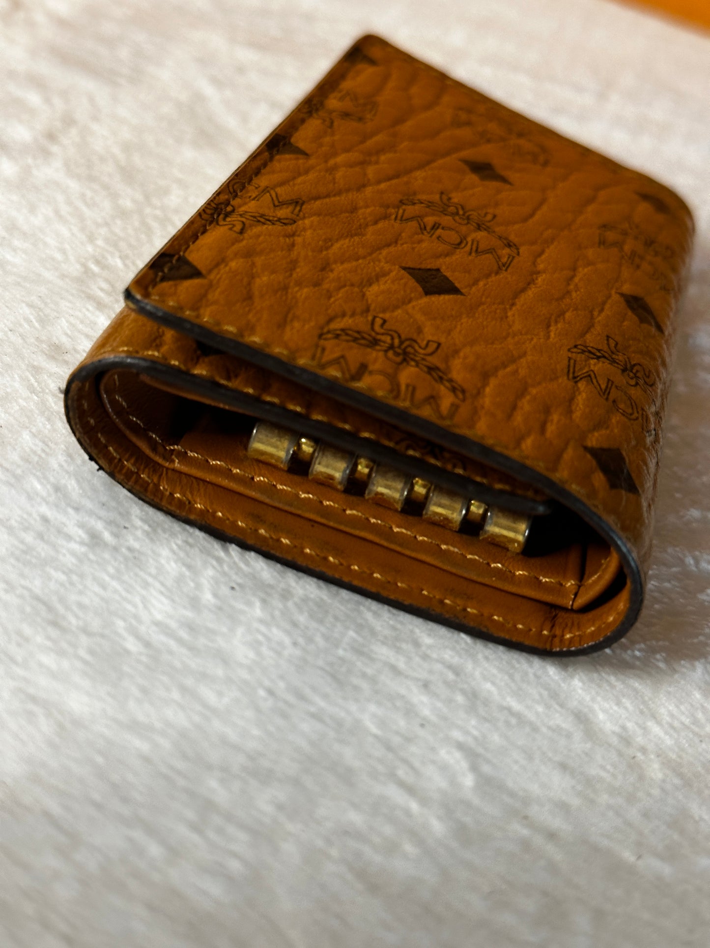 Authentic MCM 4 Key Ring Holder Wallet