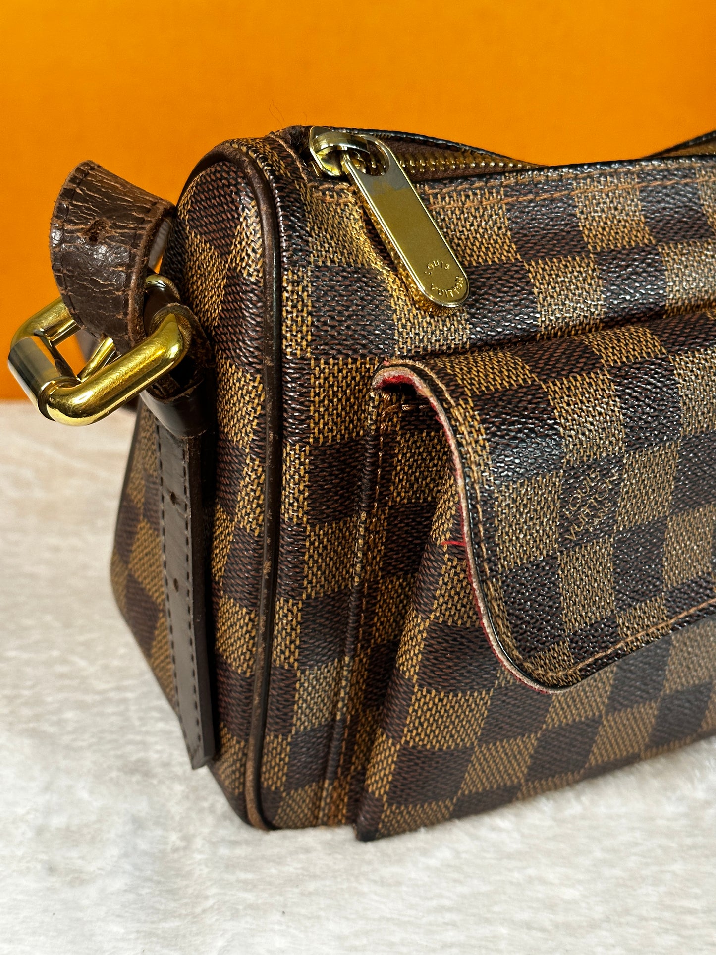 Authentic Louis Vuitton Damier Ebene Ravello GM Crossbody