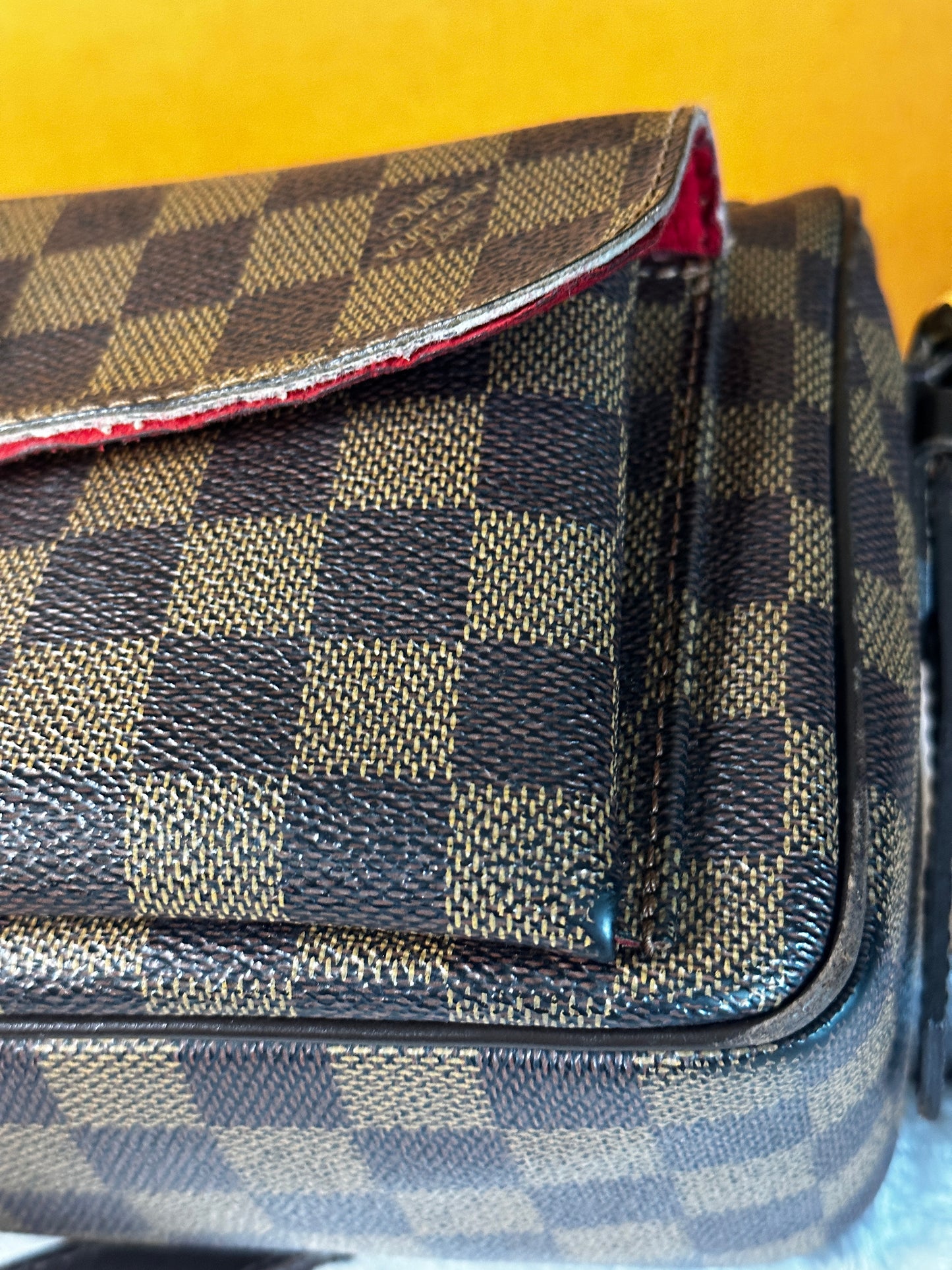 Authentic Louis Vuitton Damier Ebene Ravello GM Crossbody