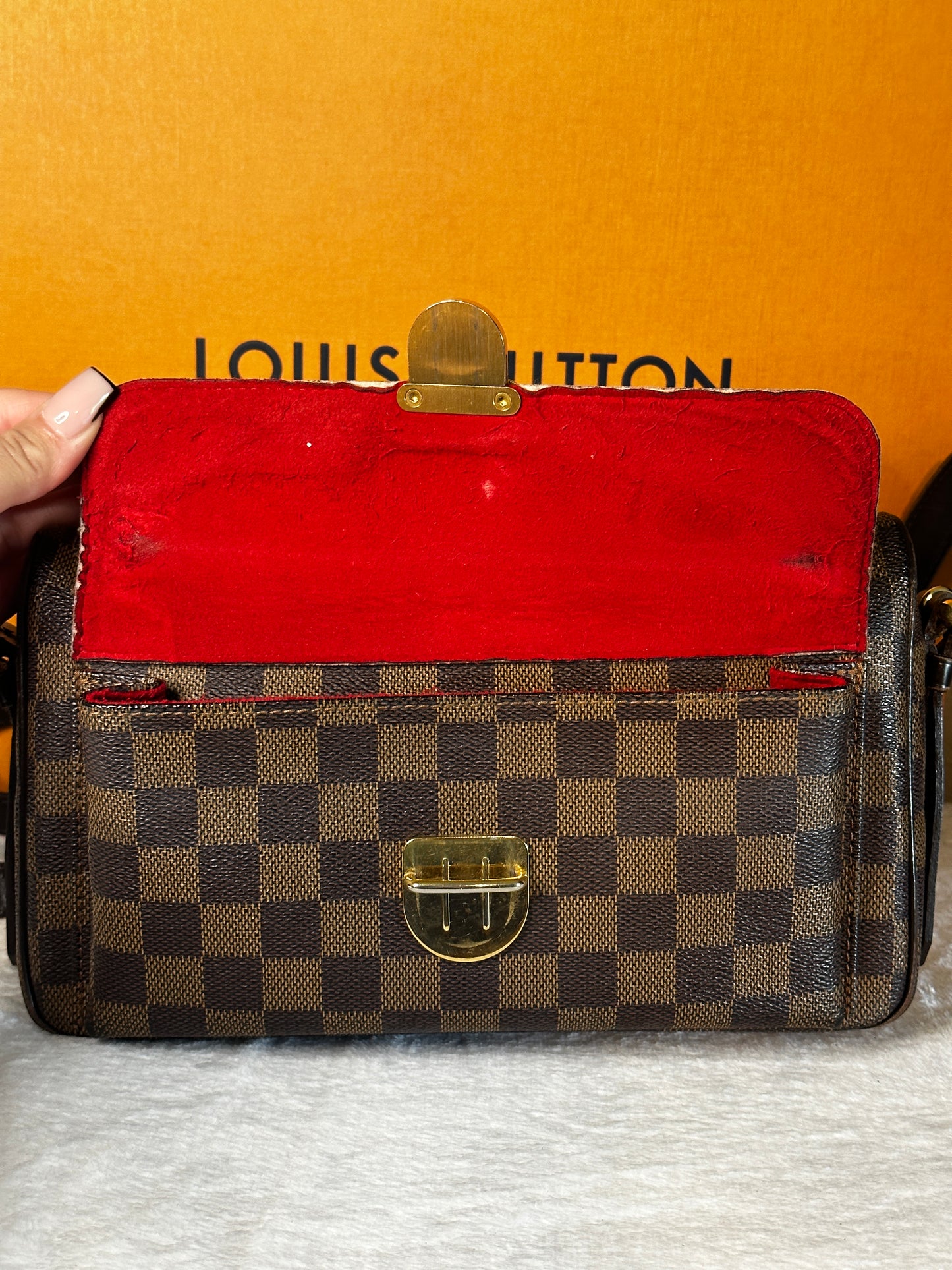 Authentic Louis Vuitton Damier Ebene Ravello GM Crossbody