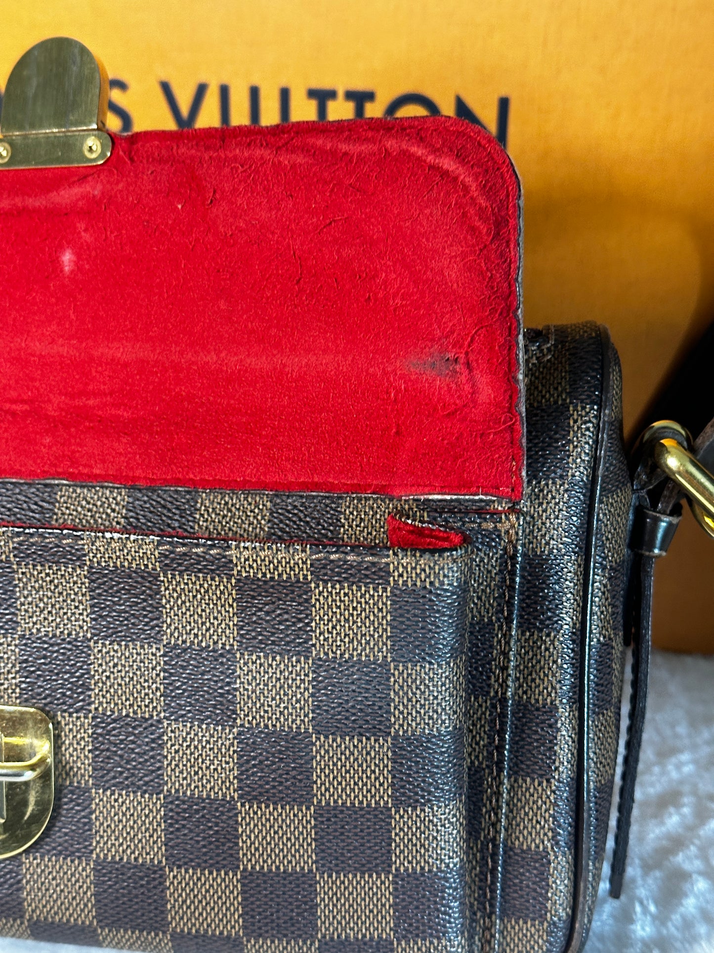 Authentic Louis Vuitton Damier Ebene Ravello GM Crossbody