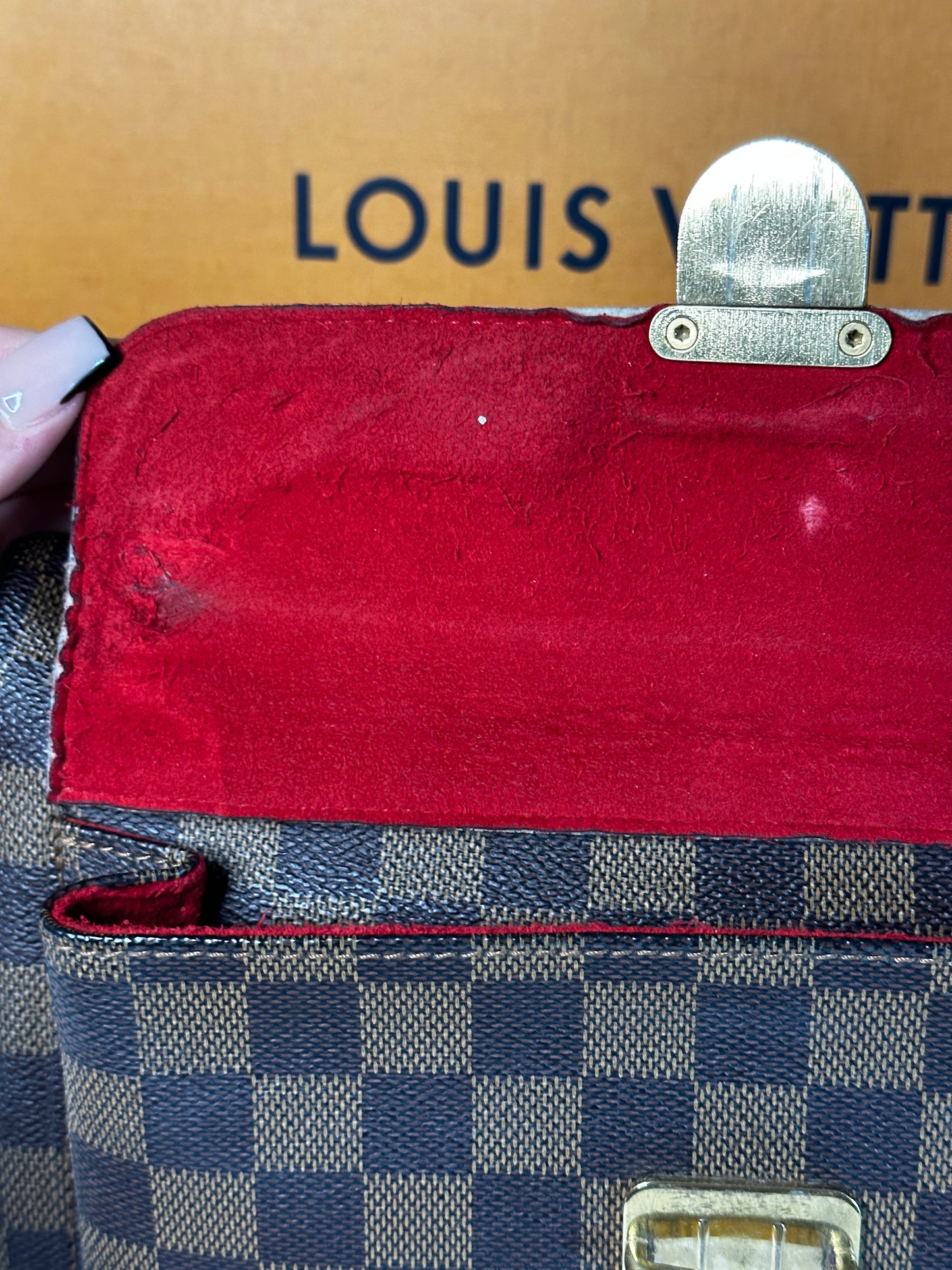 Authentic Louis Vuitton Damier Ebene Ravello GM Crossbody