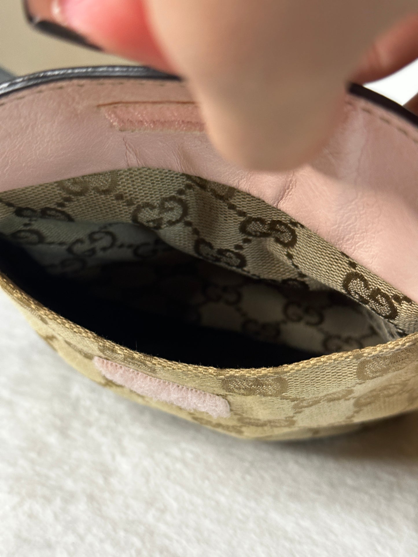 Authentic Gucci GG Canvas Pink Waist Belt Bag