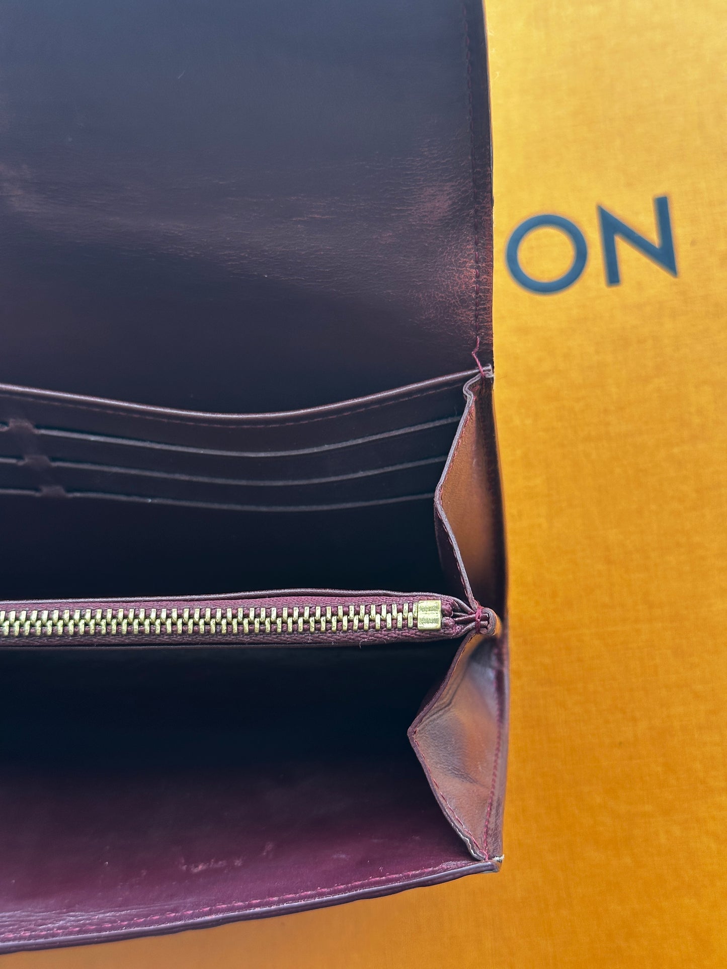 Authentic Louis Vuitton Monogram Burgundy Vernis Wallet Crossbody