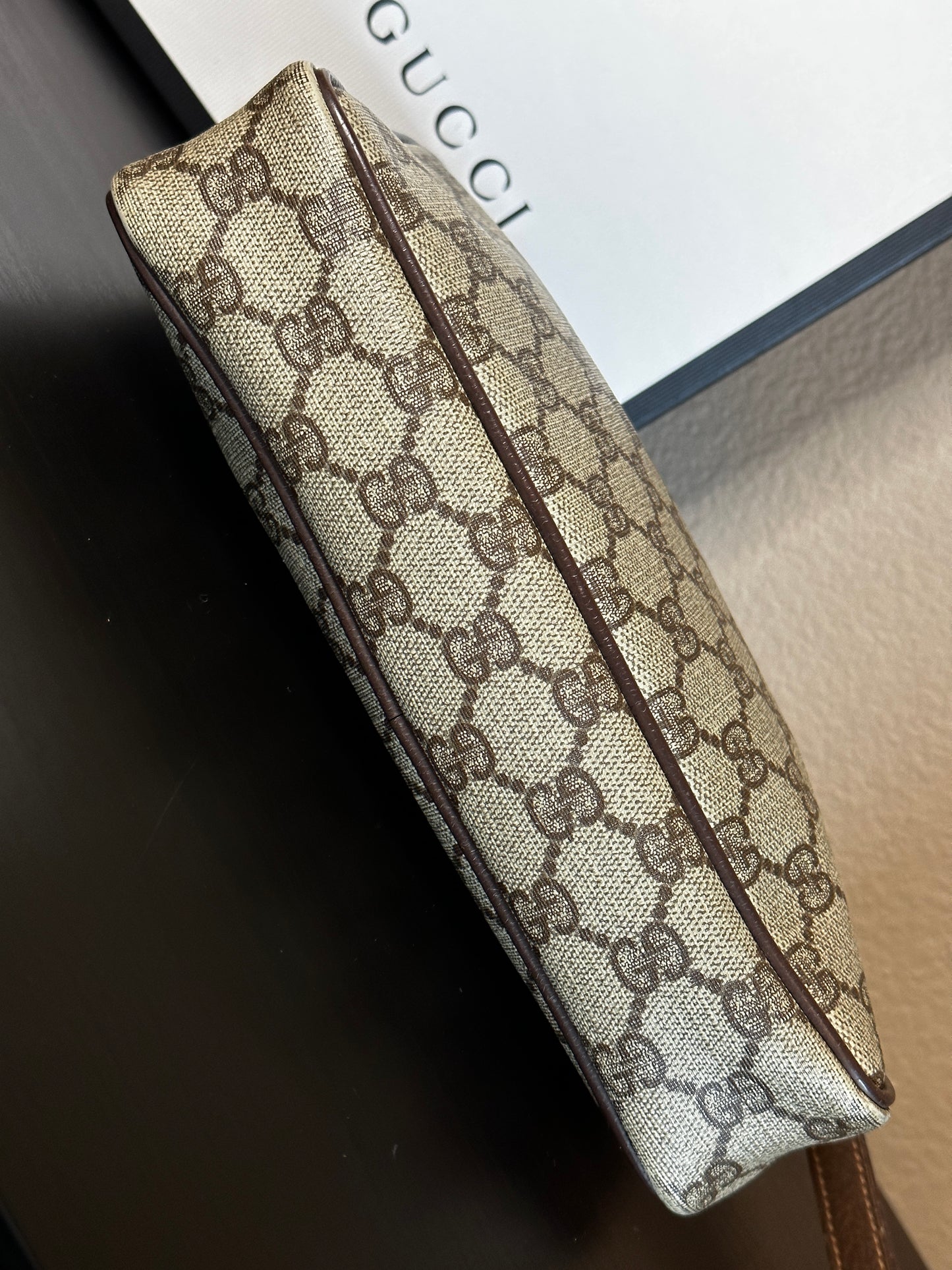 Authentic Gucci GG Wristlet Pouch into Crossbody