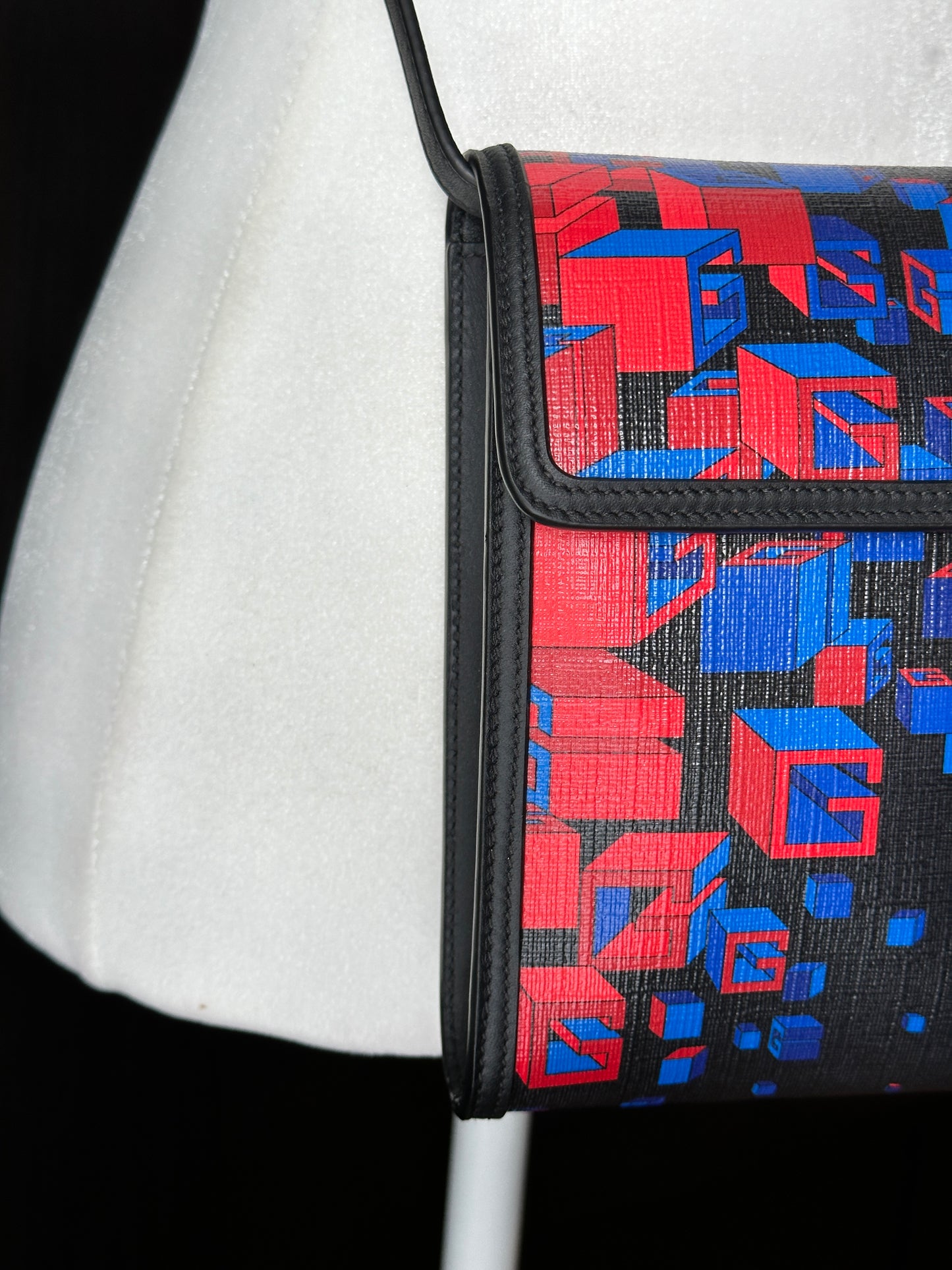 Authentic Guccig GG Printed Flap Crossbody
