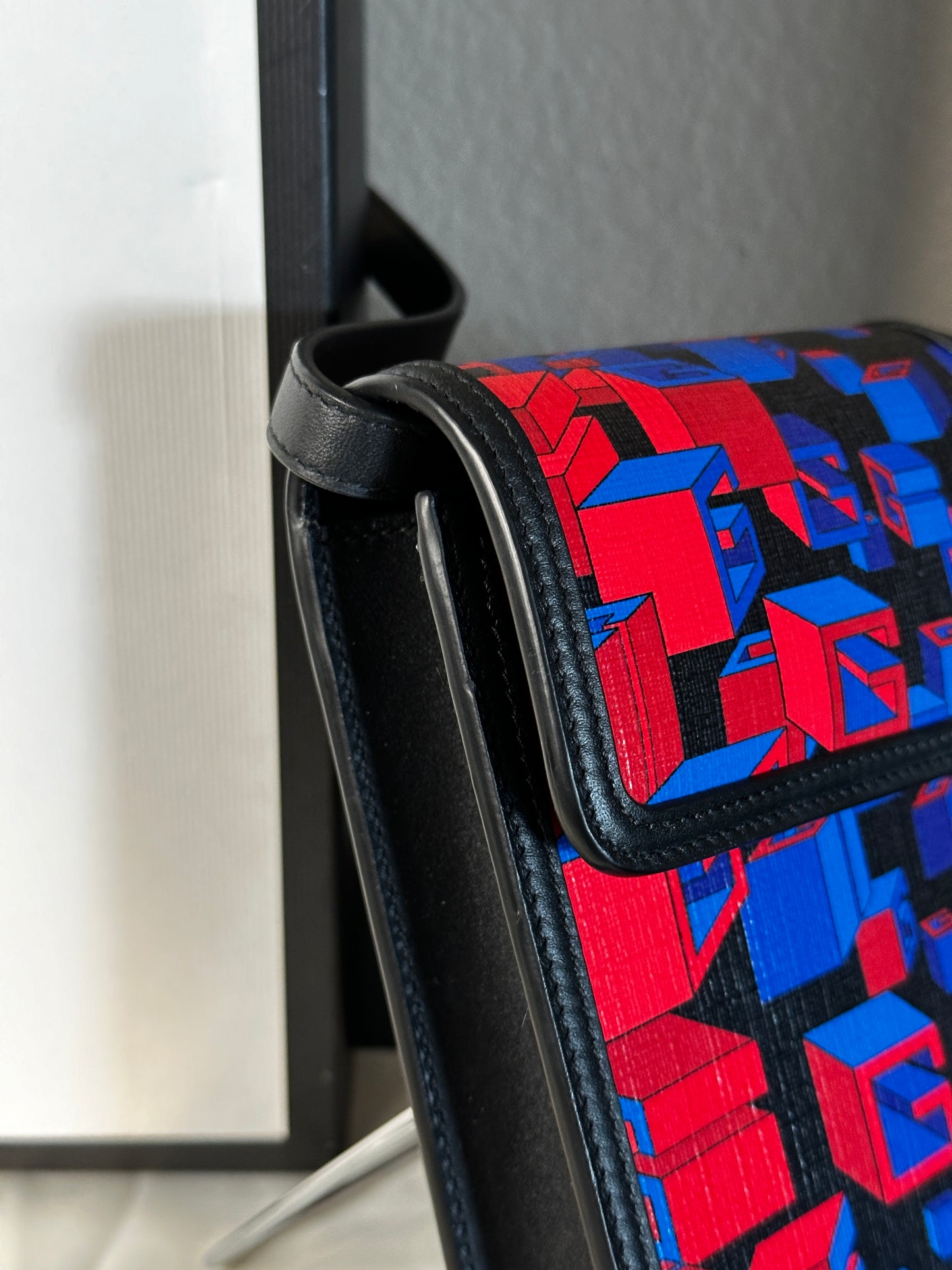 Authentic Guccig GG Printed Flap Crossbody
