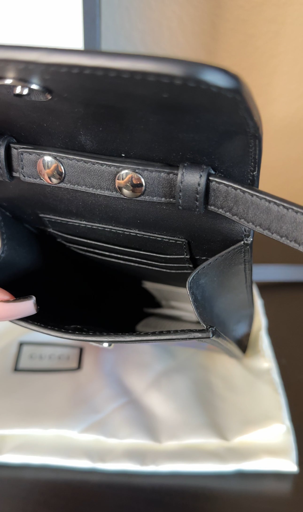 Authentic Guccig GG Printed Flap Crossbody