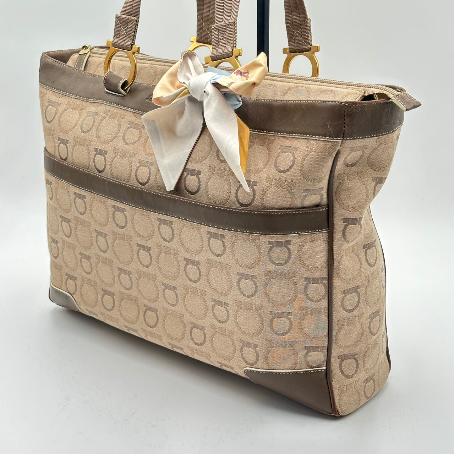 Authentic Ferragamo Gancini Large Tote
