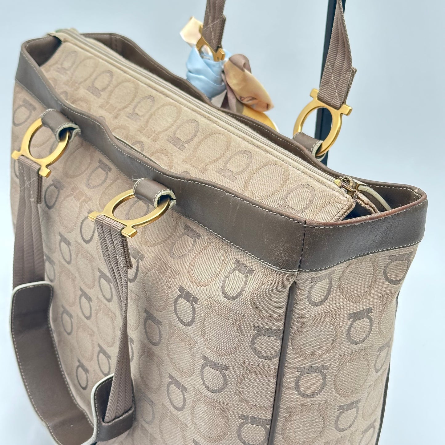 Authentic Ferragamo Gancini Large Tote