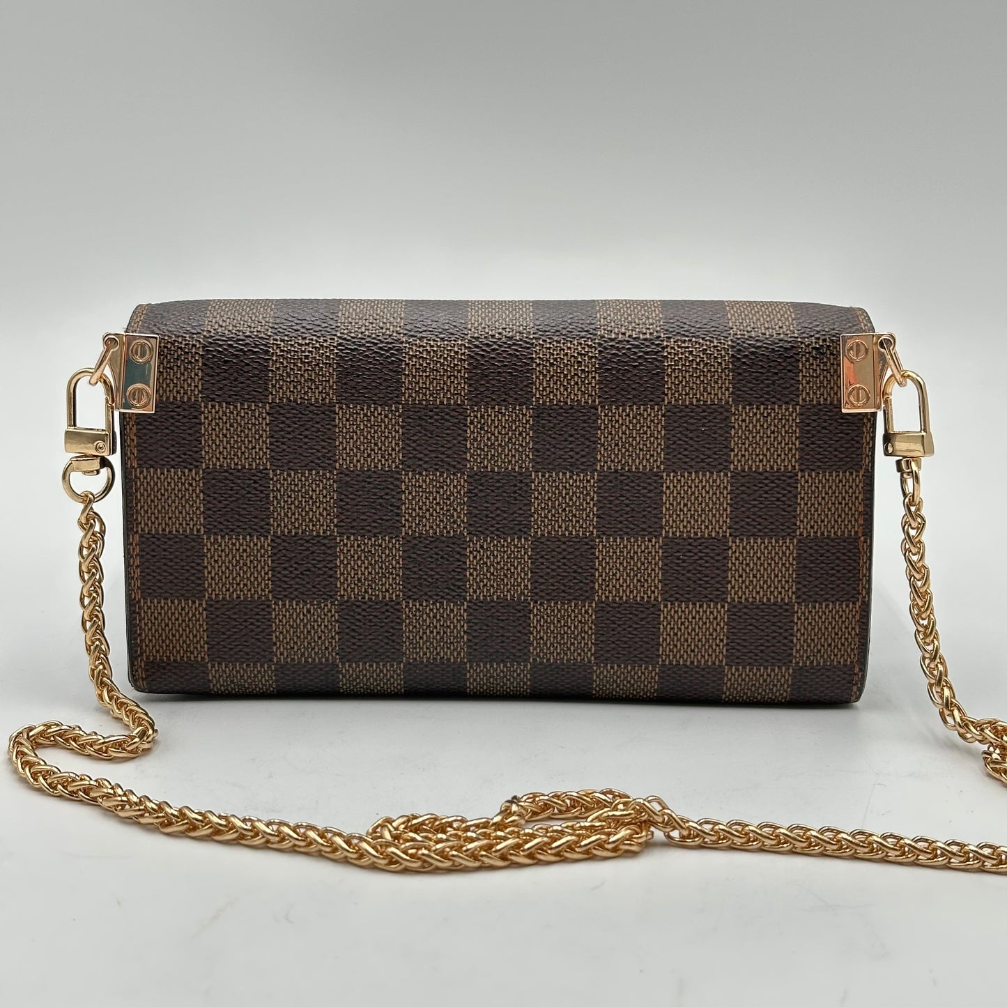 Authentic Louis Vuitton Damier Ebene Sarah Wallet Crossbody