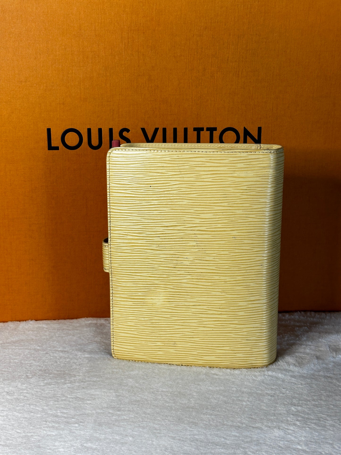Authentic Louis Vuitton Yellow Epi Agenda MM