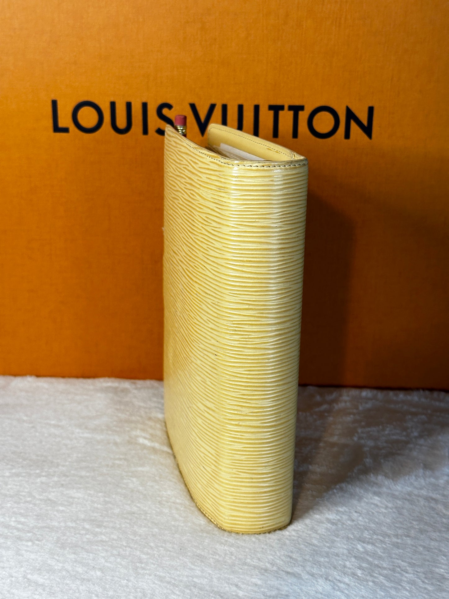 Authentic Louis Vuitton Yellow Epi Agenda MM
