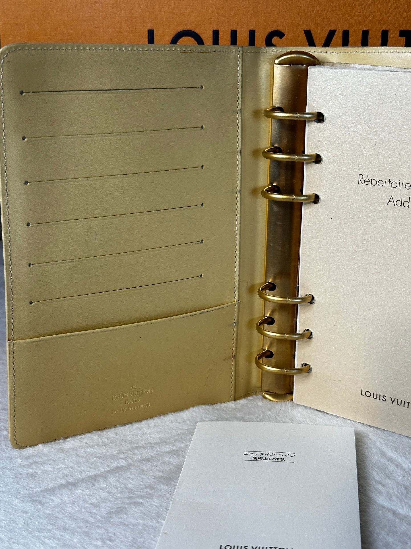 Authentic Louis Vuitton Yellow Epi Agenda MM