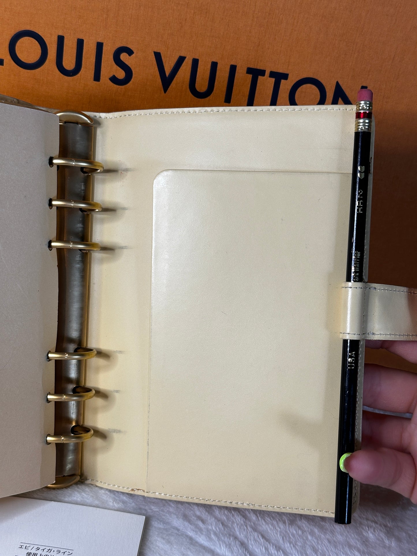Authentic Louis Vuitton Yellow Epi Agenda MM