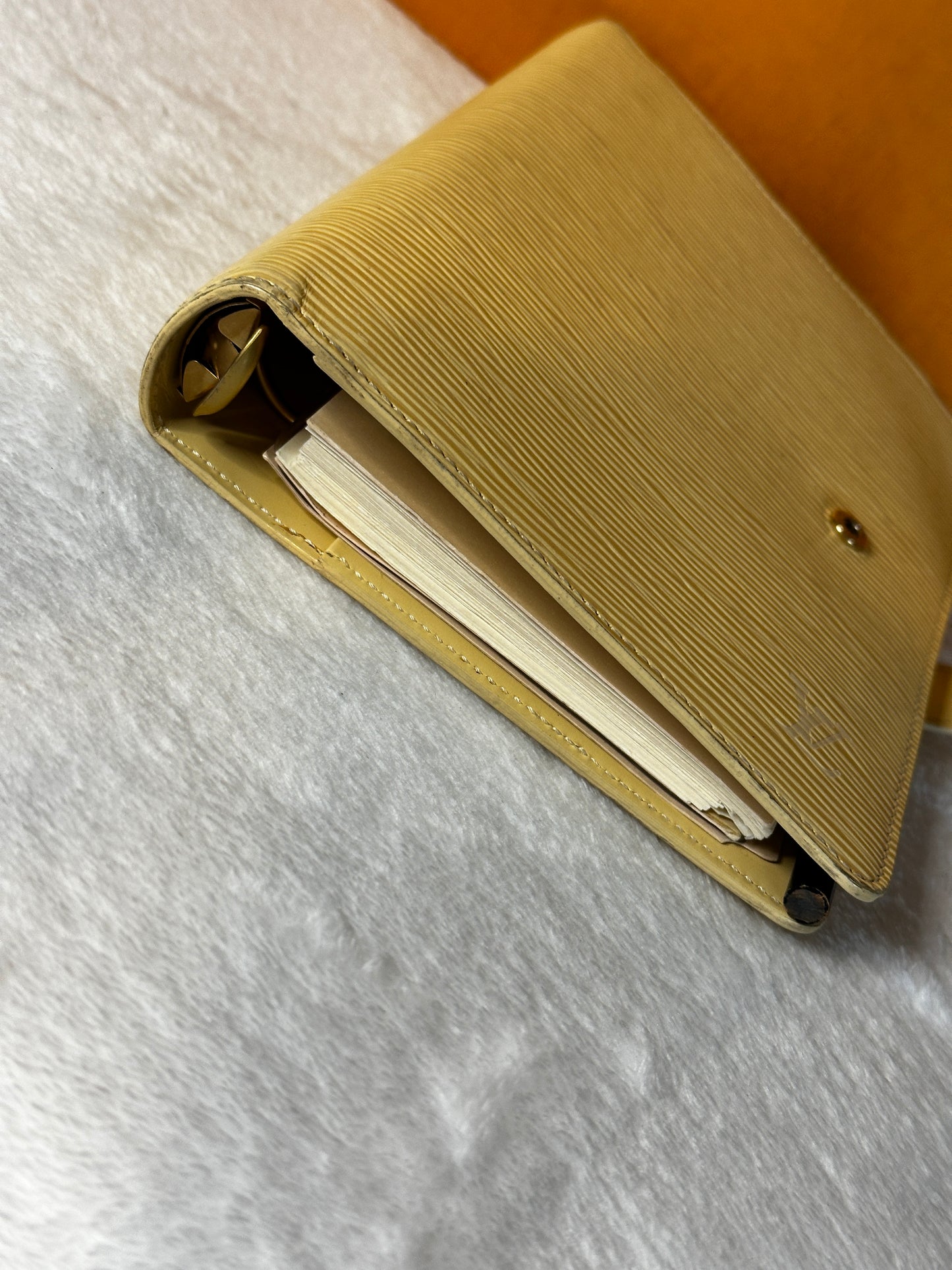 Authentic Louis Vuitton Yellow Epi Agenda MM