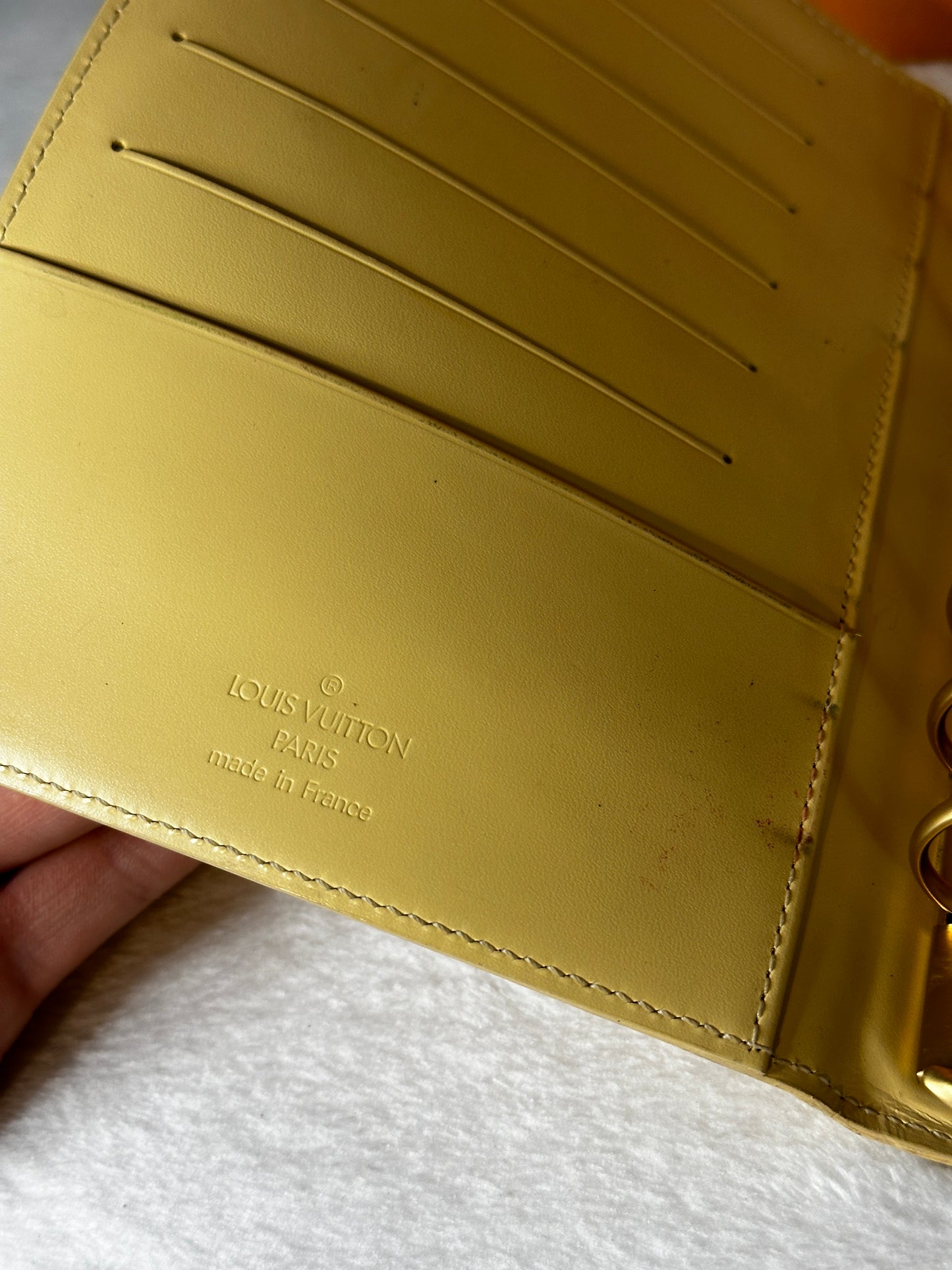 Authentic Louis Vuitton Yellow Epi Agenda MM