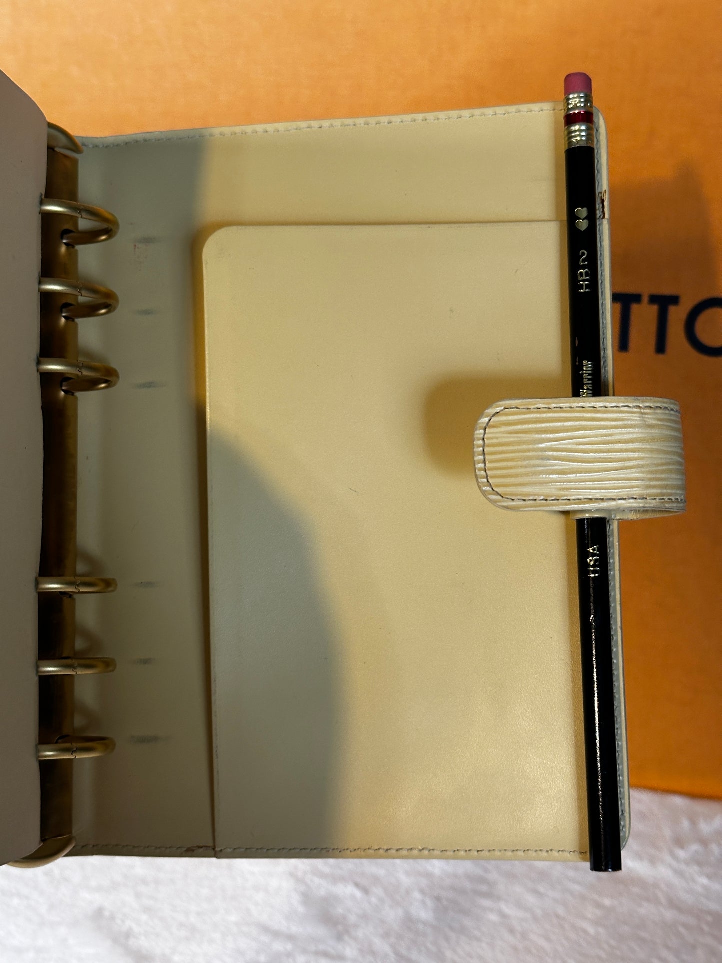 Authentic Louis Vuitton Yellow Epi Agenda MM