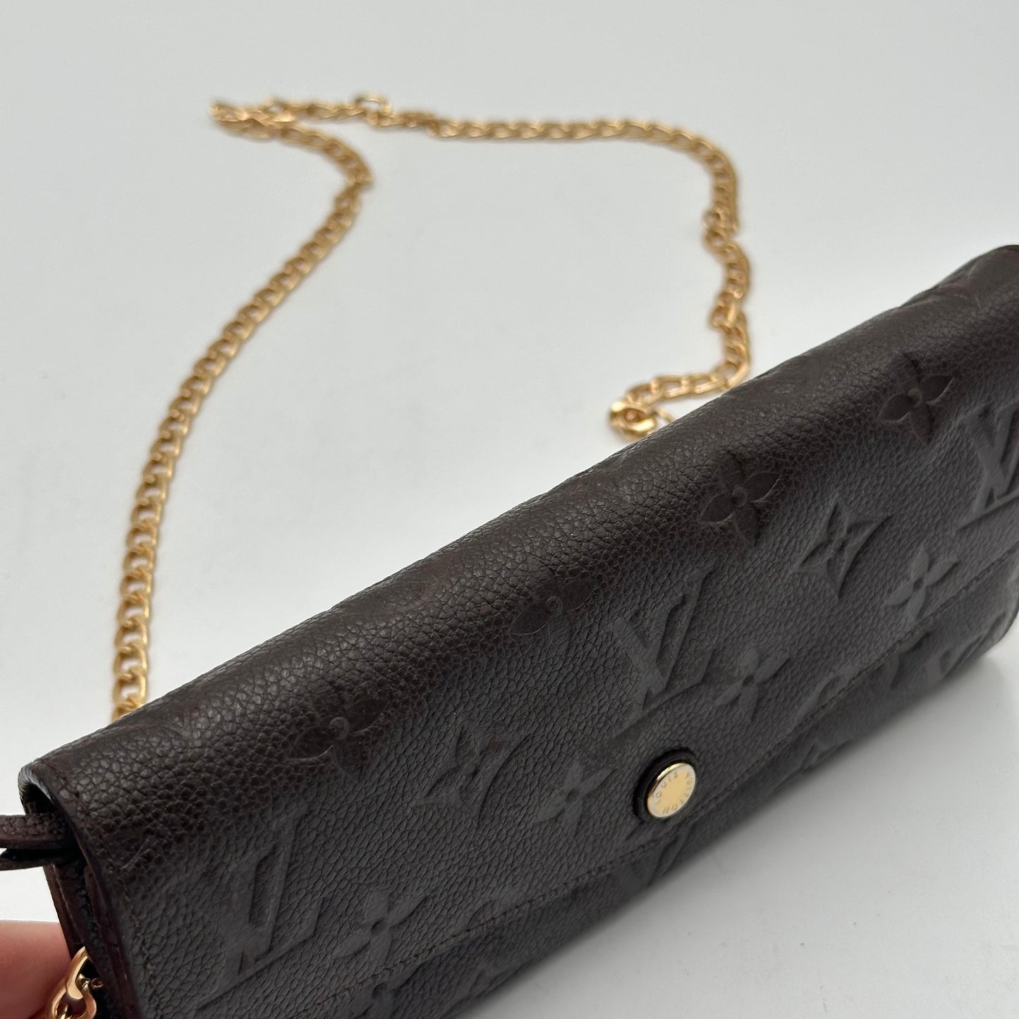 Authentic 2012 Louis Vuitton Monogram Empreinte Sarah Wallet Crossbody