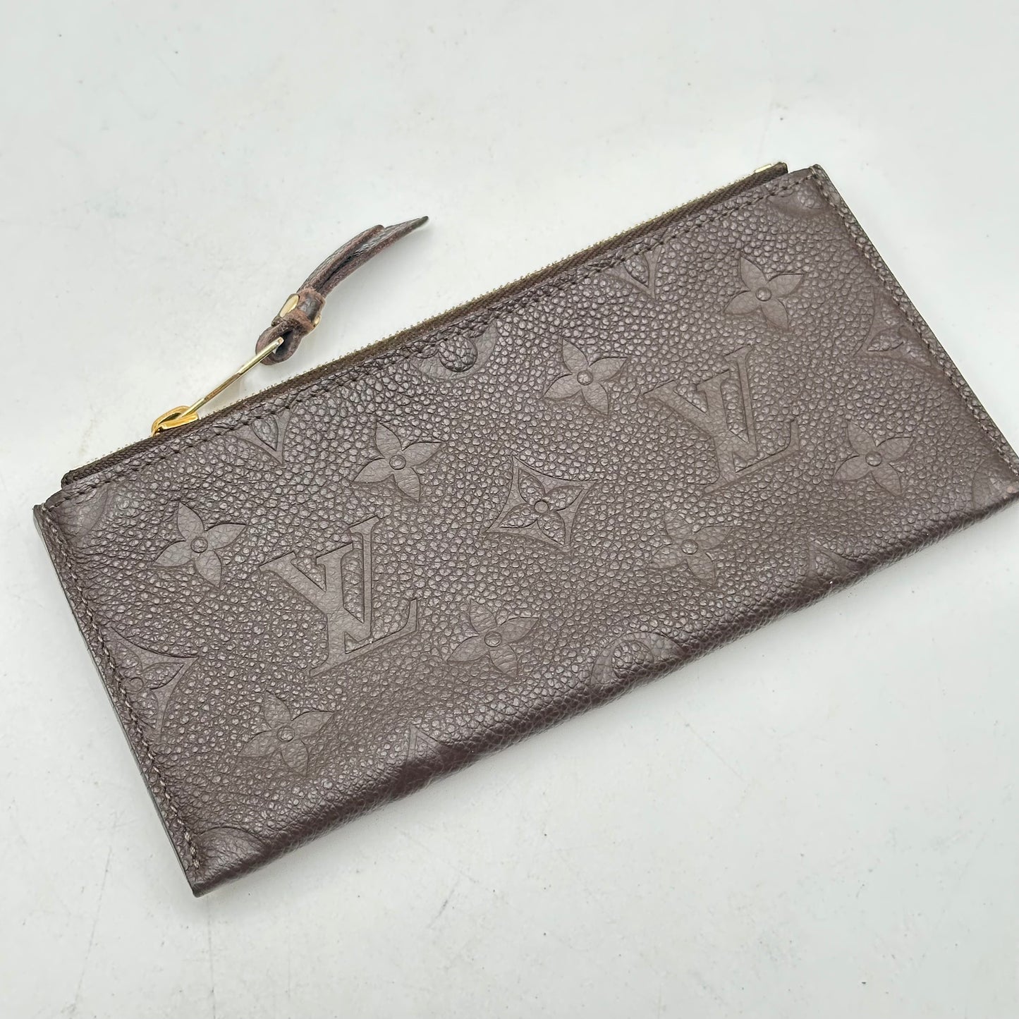 Authentic 2012 Louis Vuitton Monogram Empreinte Sarah Wallet Crossbody