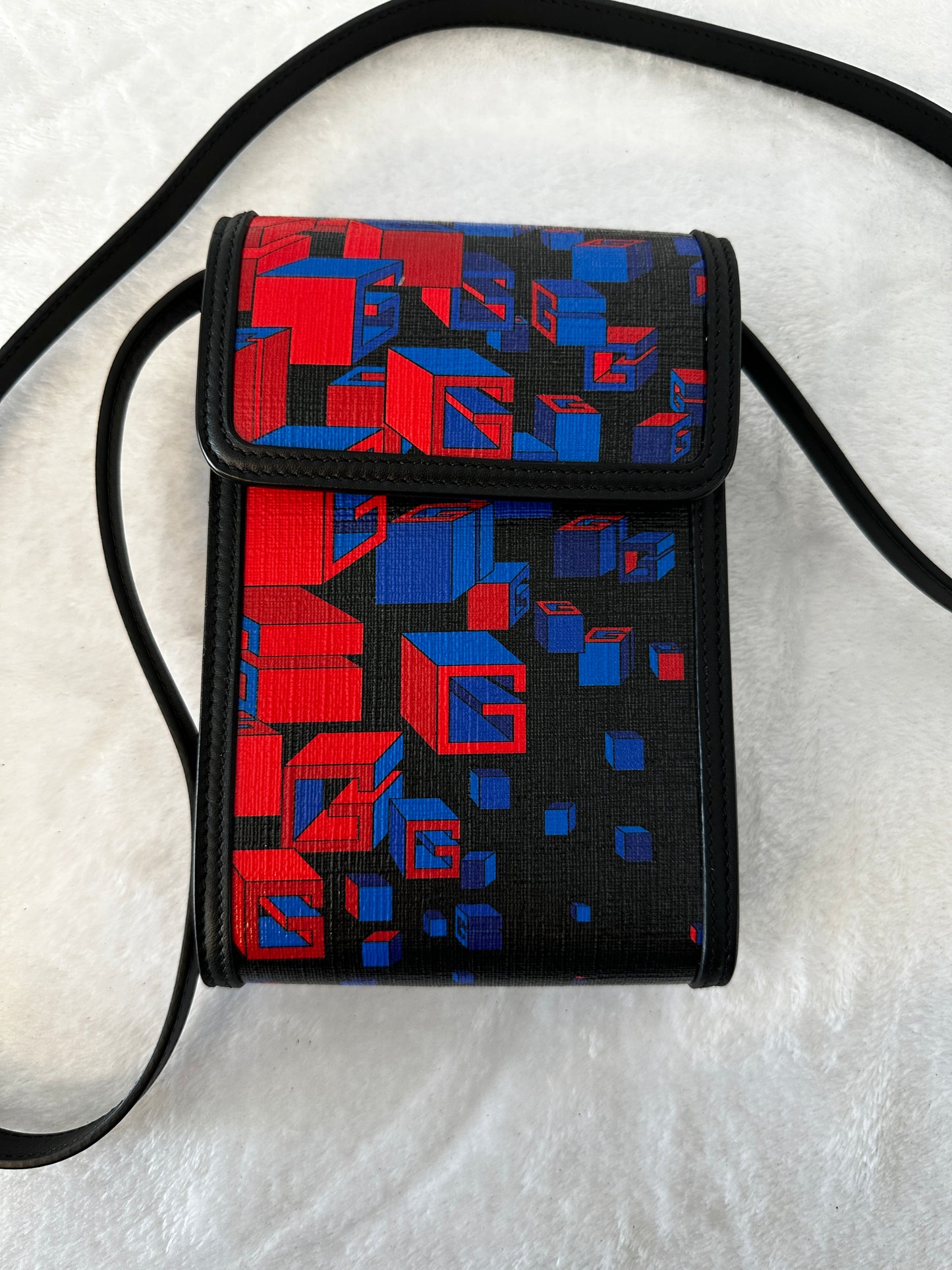 Authentic Guccig GG Printed Flap Crossbody