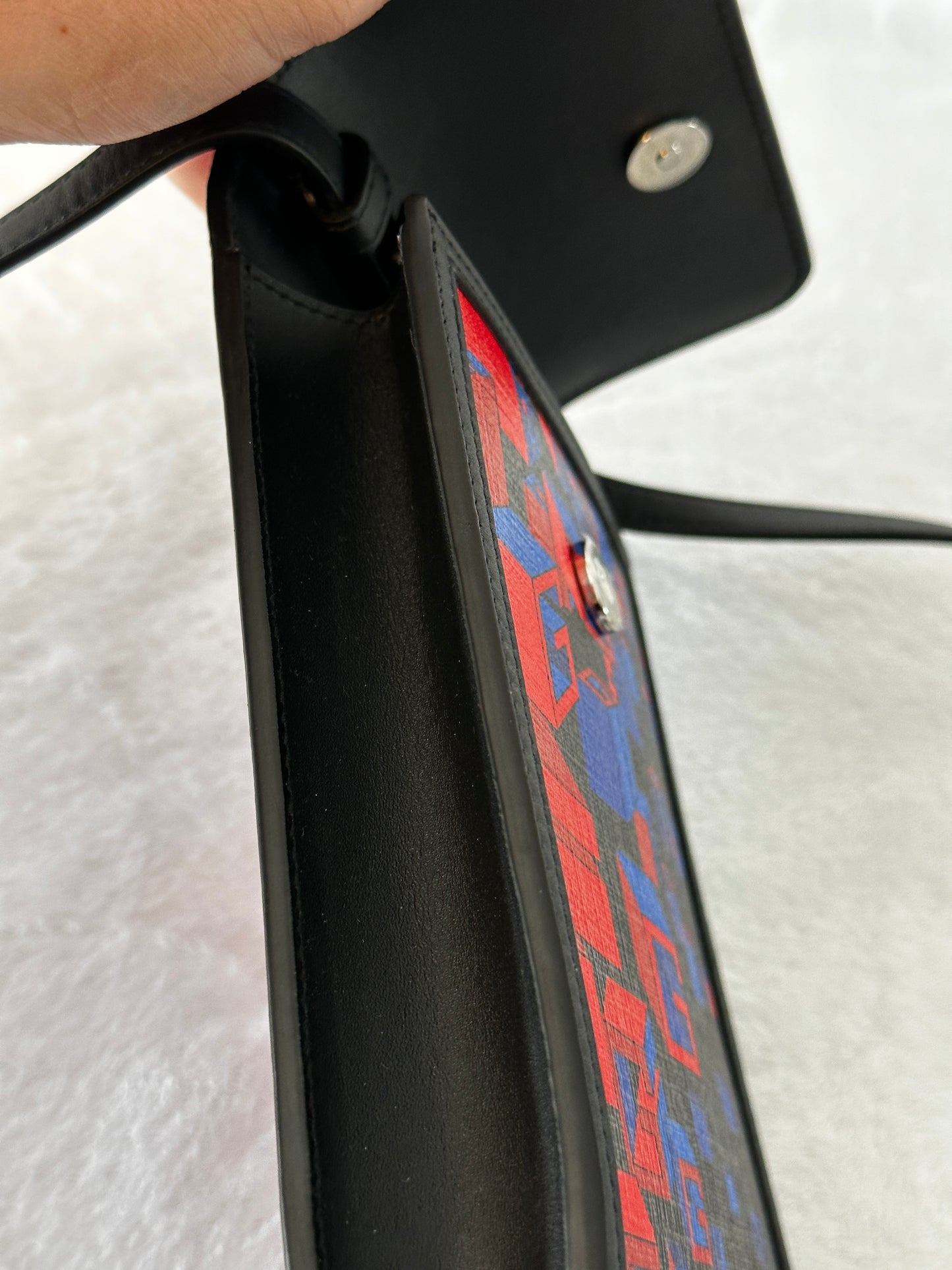 Authentic Guccig GG Printed Flap Crossbody