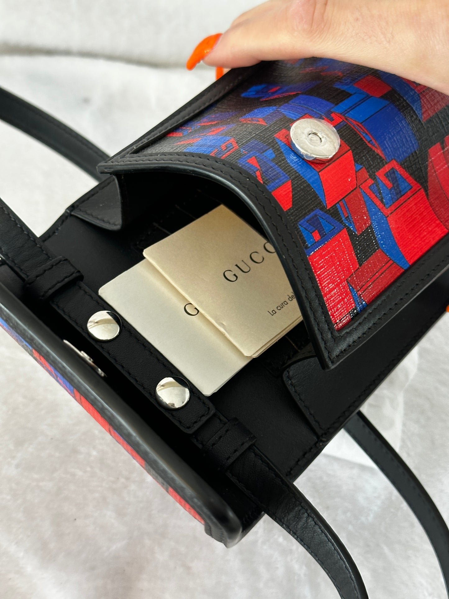 Authentic Guccig GG Printed Flap Crossbody