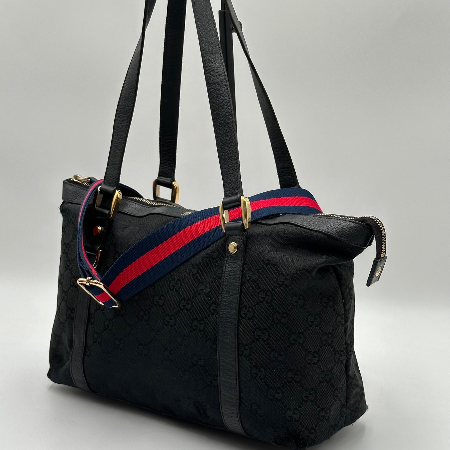 Authentic GUCCI Black Abbey Tote Handbag