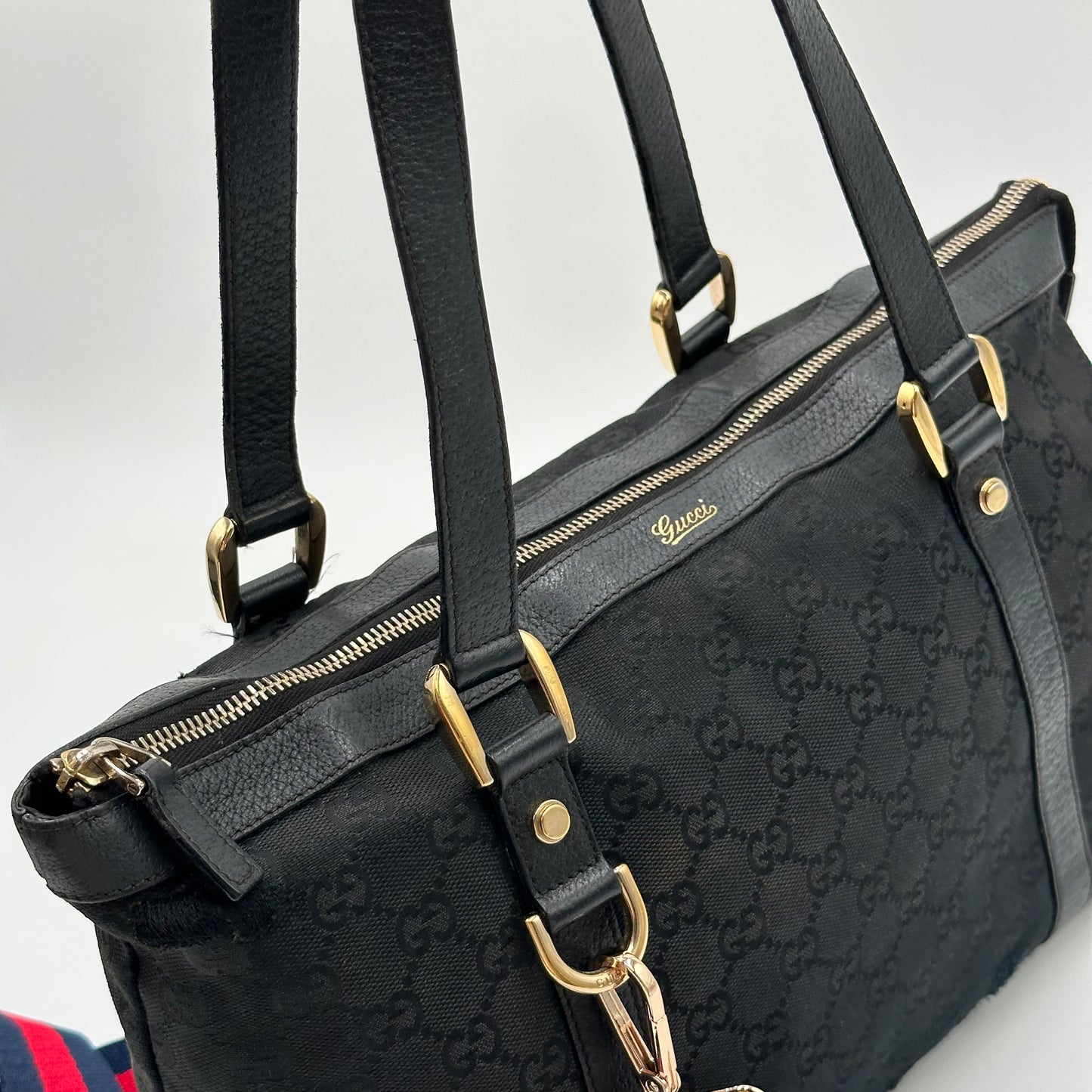 Authentic GUCCI Black Abbey Tote Handbag