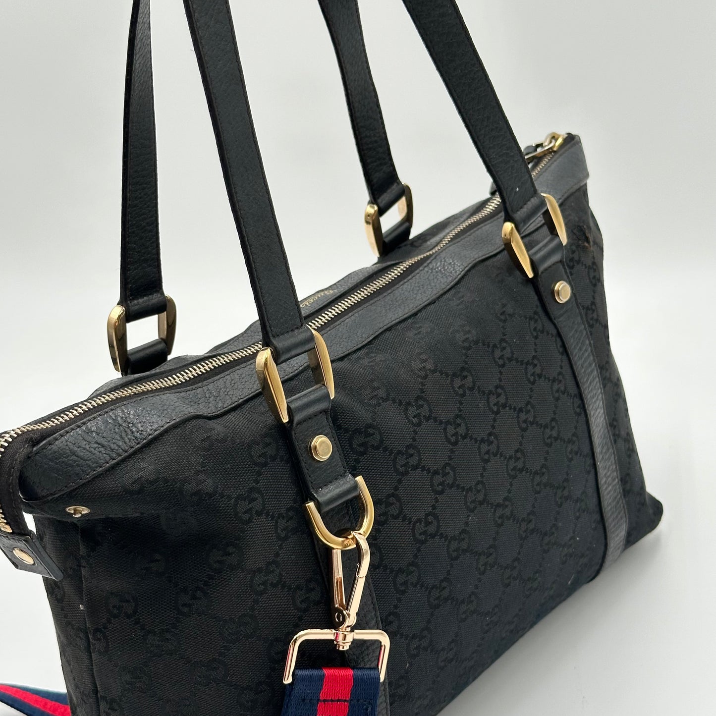 Authentic GUCCI Black Abbey Tote Handbag