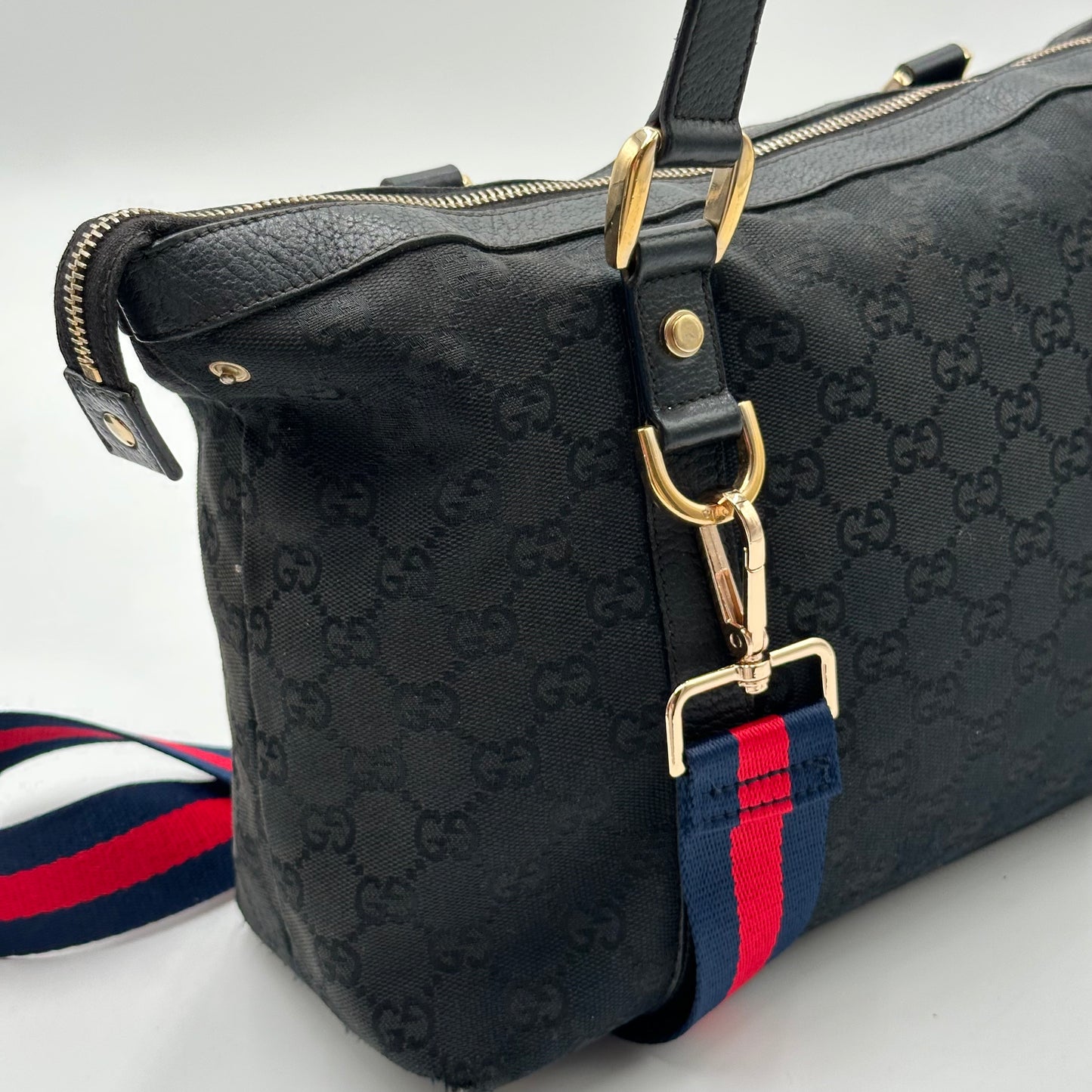 Authentic GUCCI Black Abbey Tote Handbag