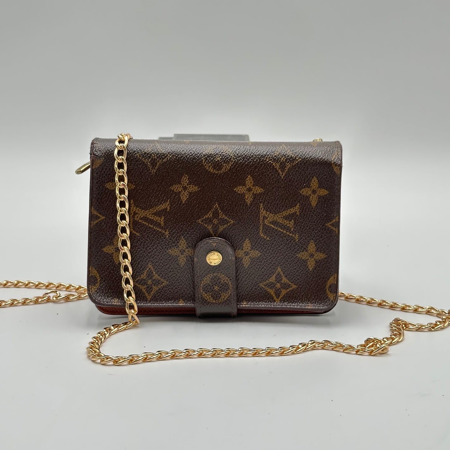 Authentic Louis Vuitton 2010 Monogram Porte Papier Wallet Crossbody