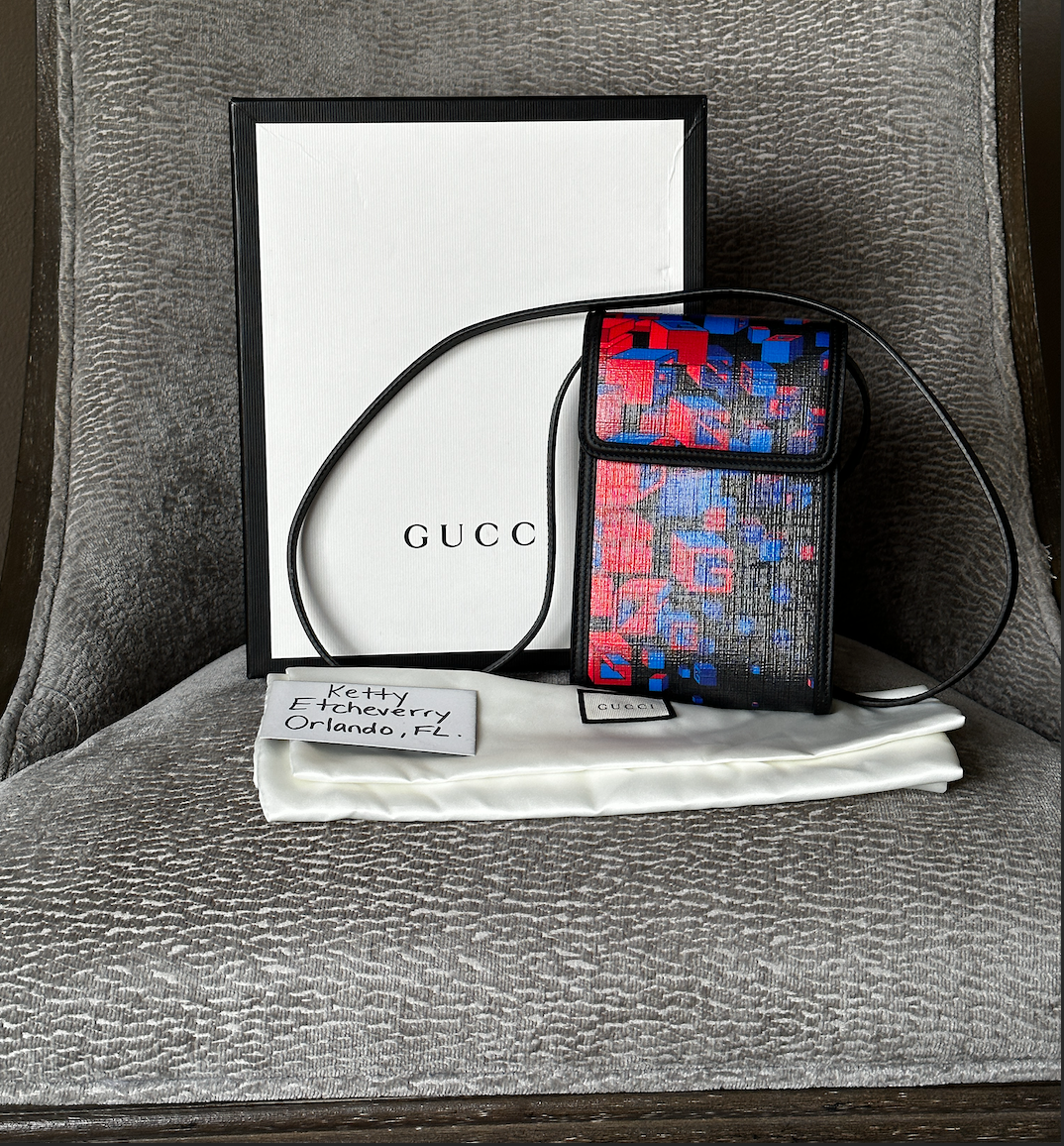 Authentic Guccig GG Printed Flap Crossbody