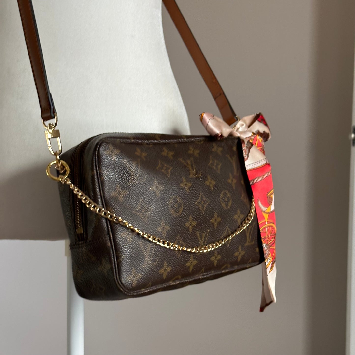 Authentic Louis Vuitton 1988 Monogram Trousse Crossbody