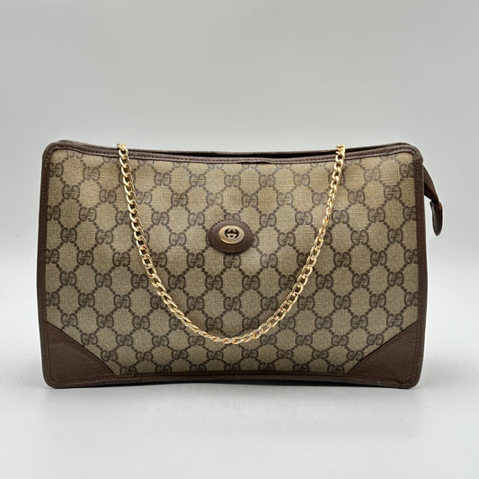 Authentic GUCCI GG Canvas Zipper Pouch Crossbody