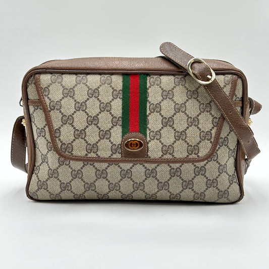 Authentic GUCCI GG Sherry Flap Vintage Crossbody